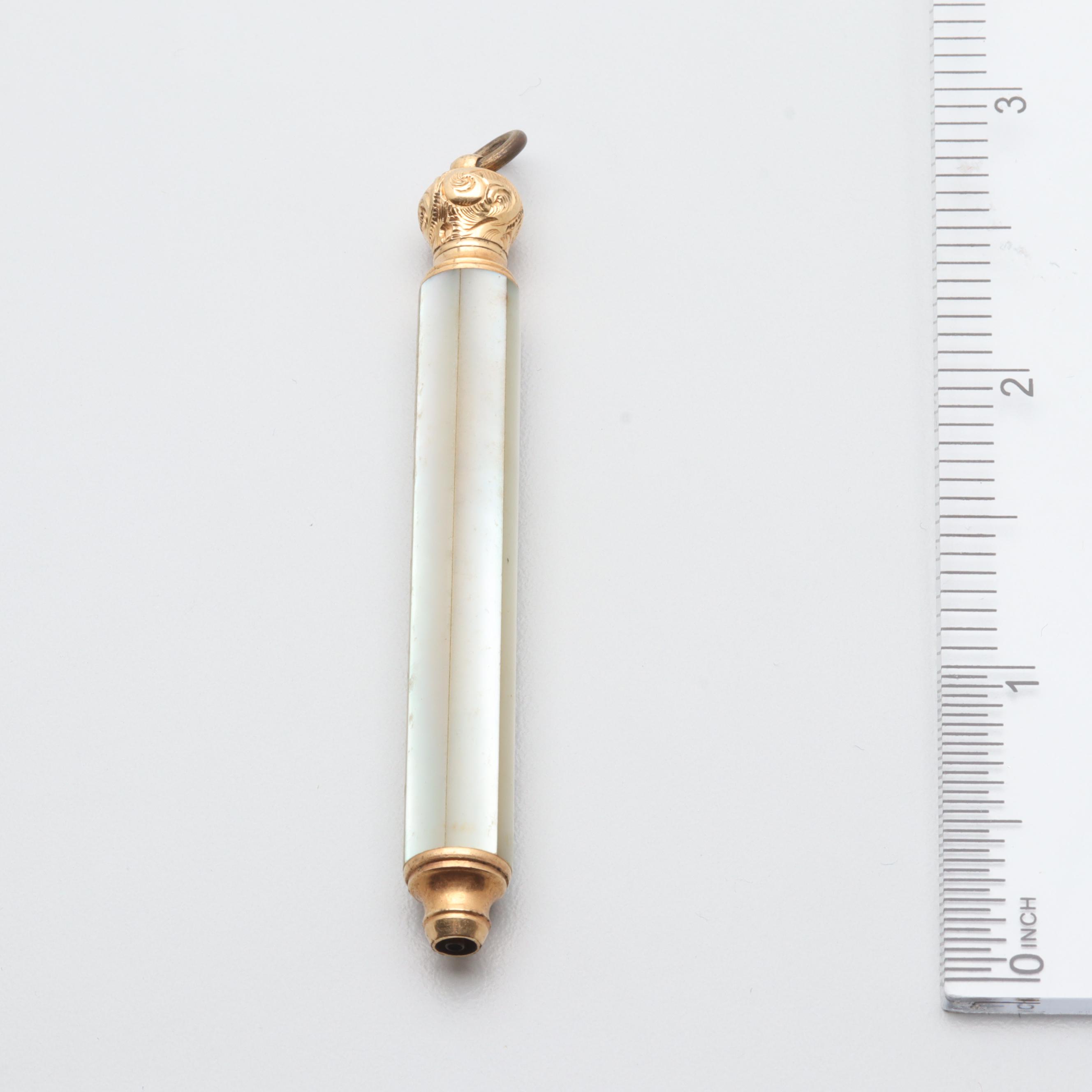 Vintage Gold Tone Mother of Pearl Pen