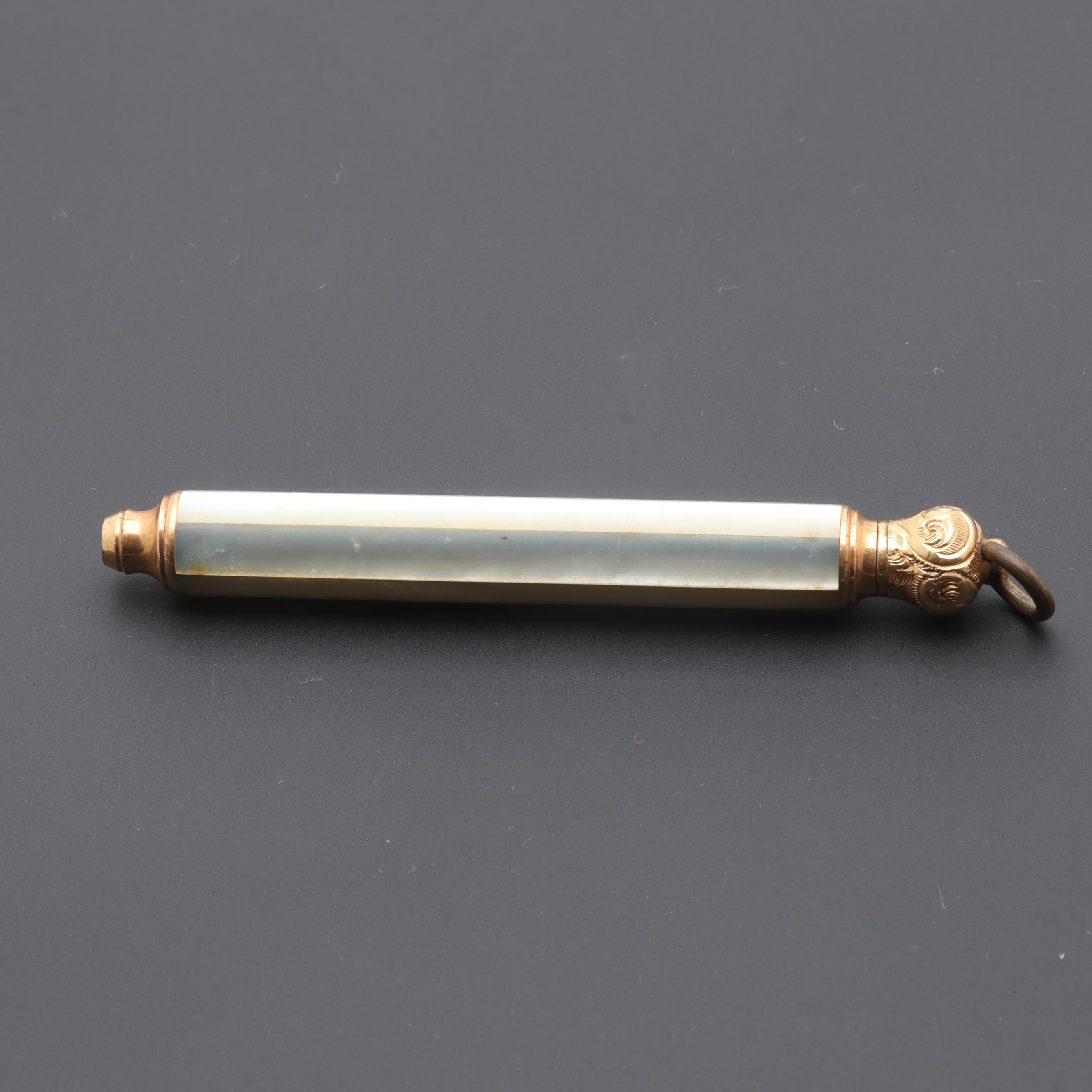 Vintage Gold Tone Mother of Pearl Pen
