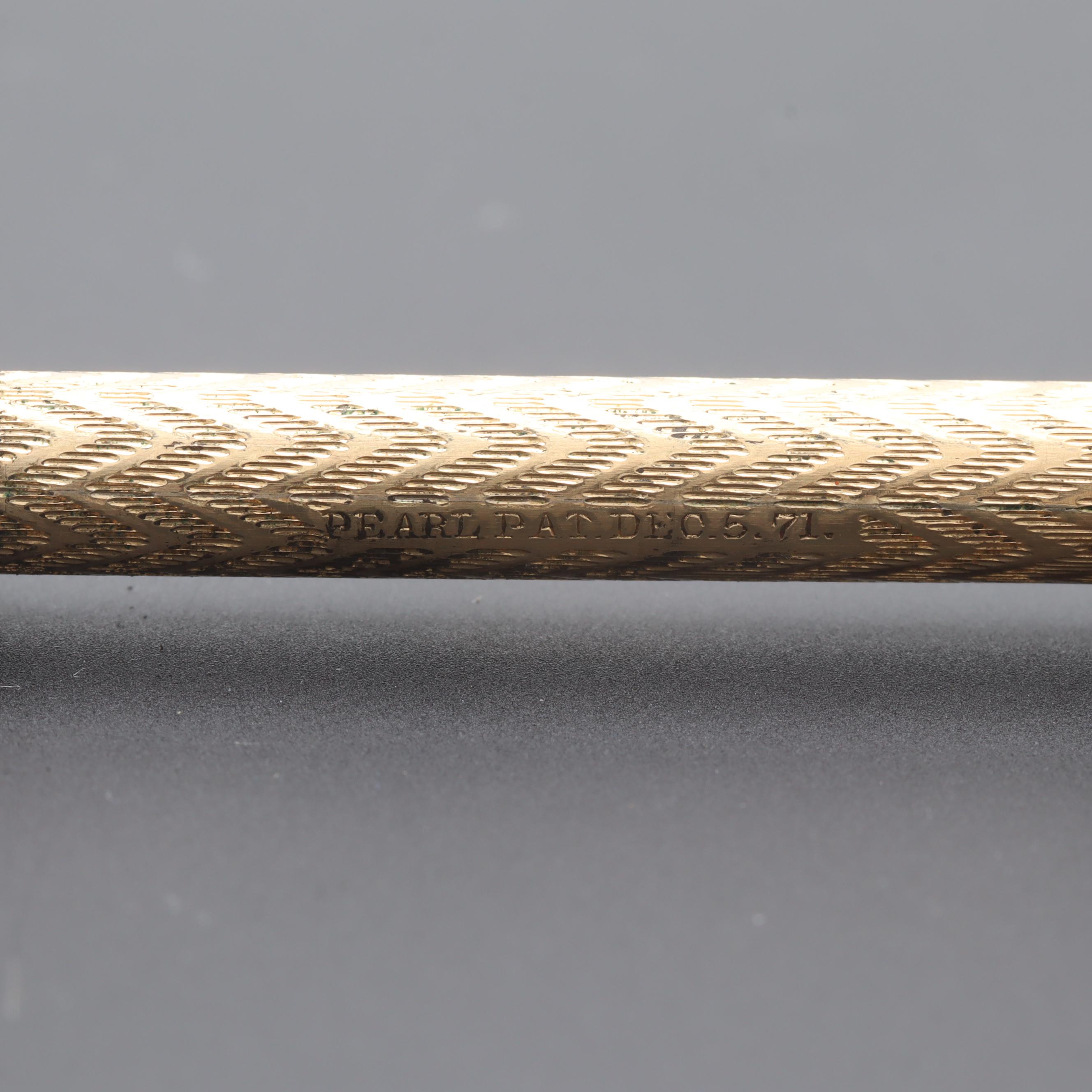 Vintage Gold Tone Mother of Pearl Pen