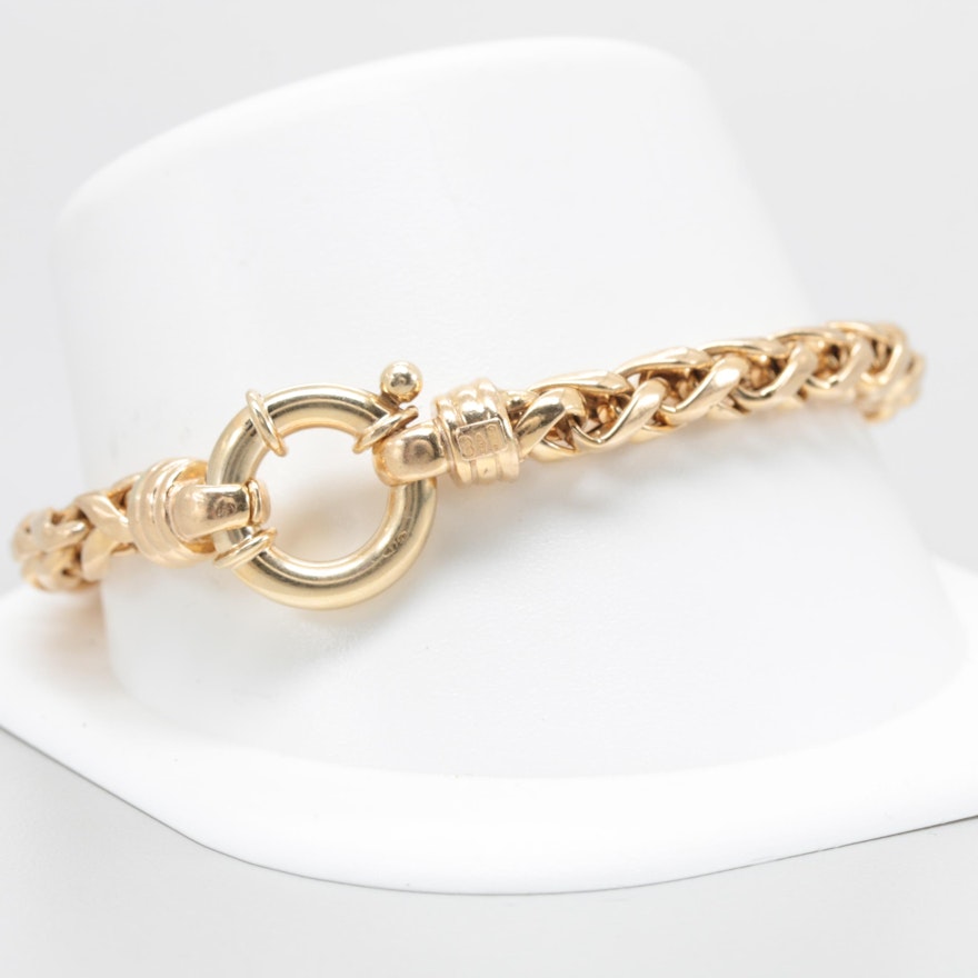 9K Yellow Gold Link Bracelet