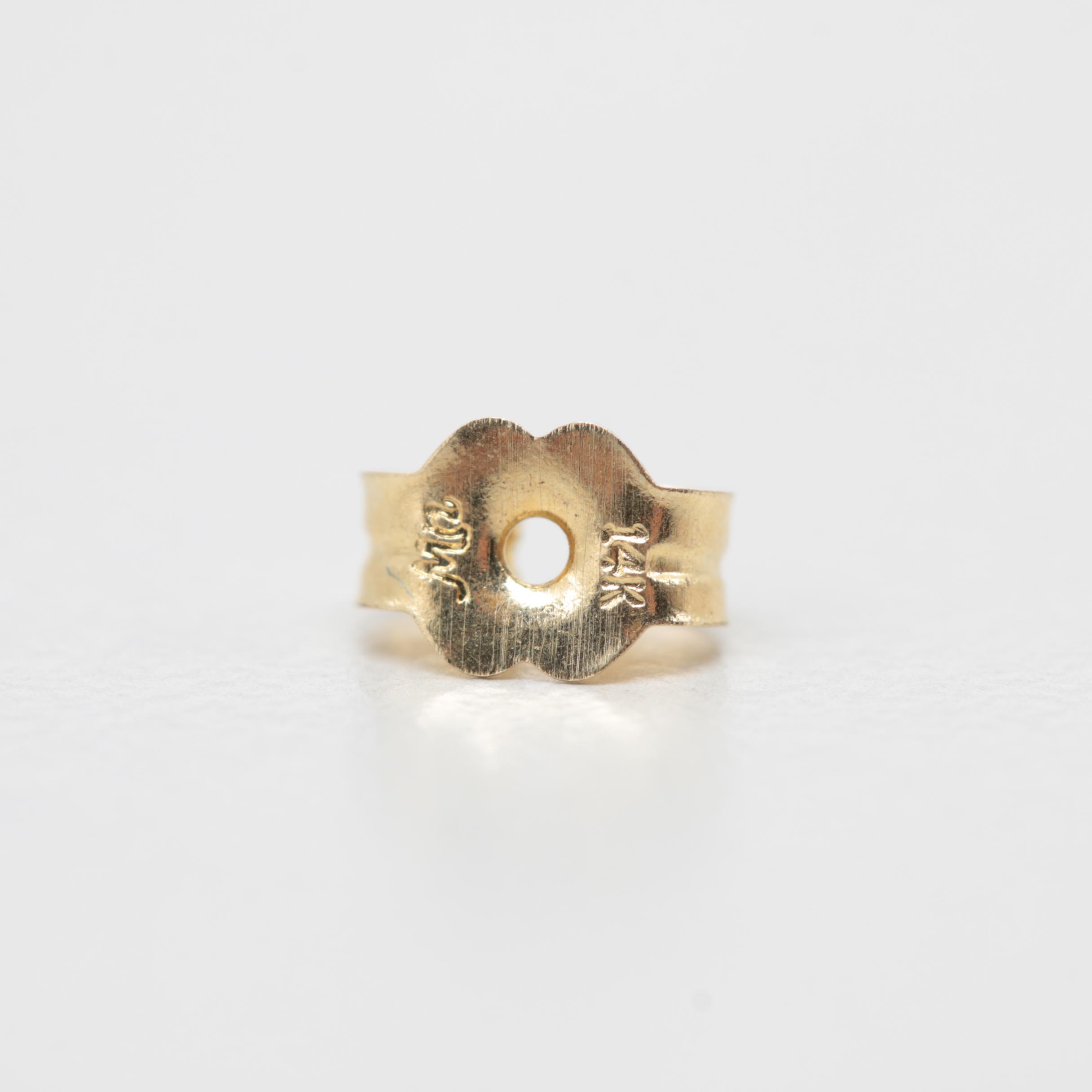 14K Tri-Color Gold Love Knot Earrings