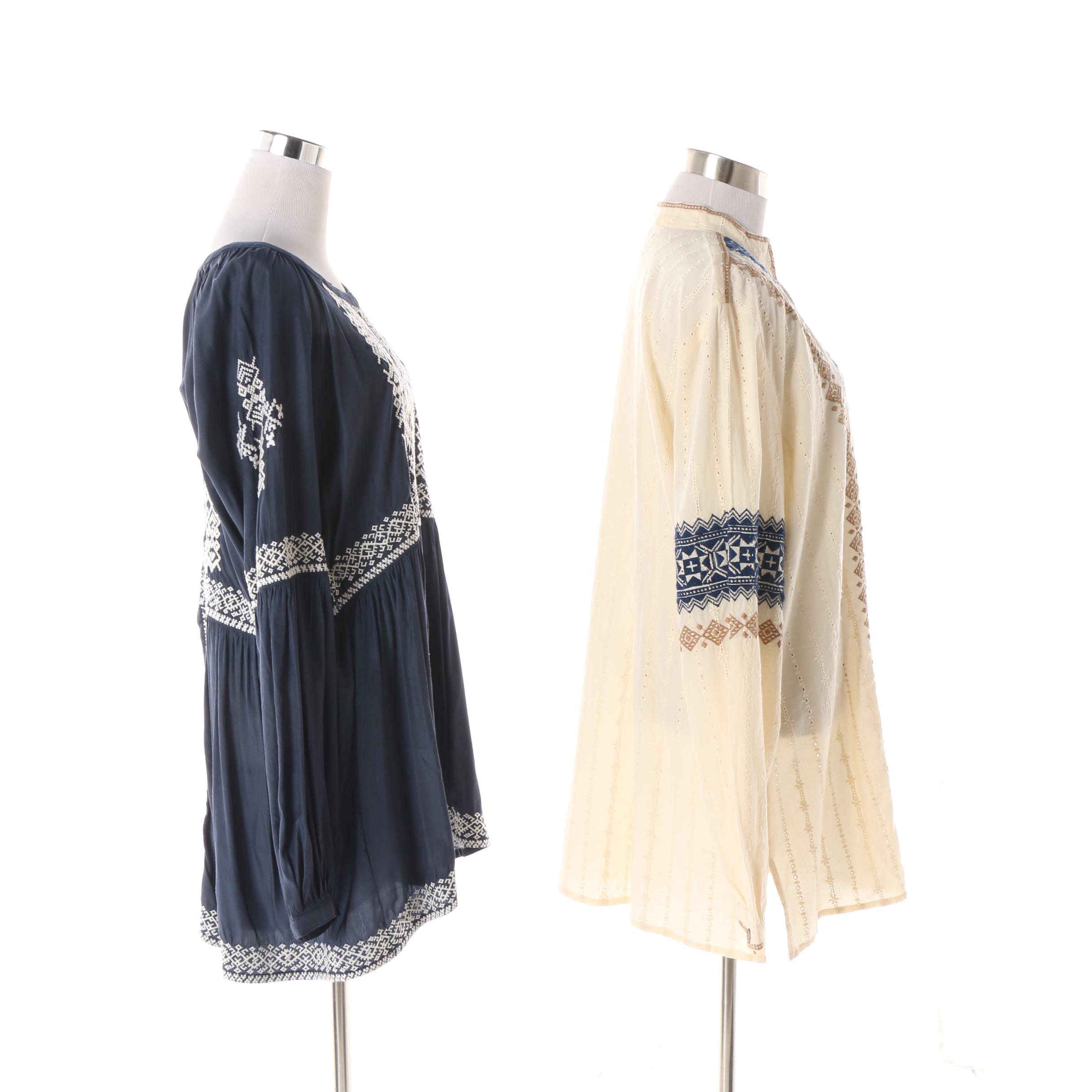 Women's Double D Ranch Embroidered Tops