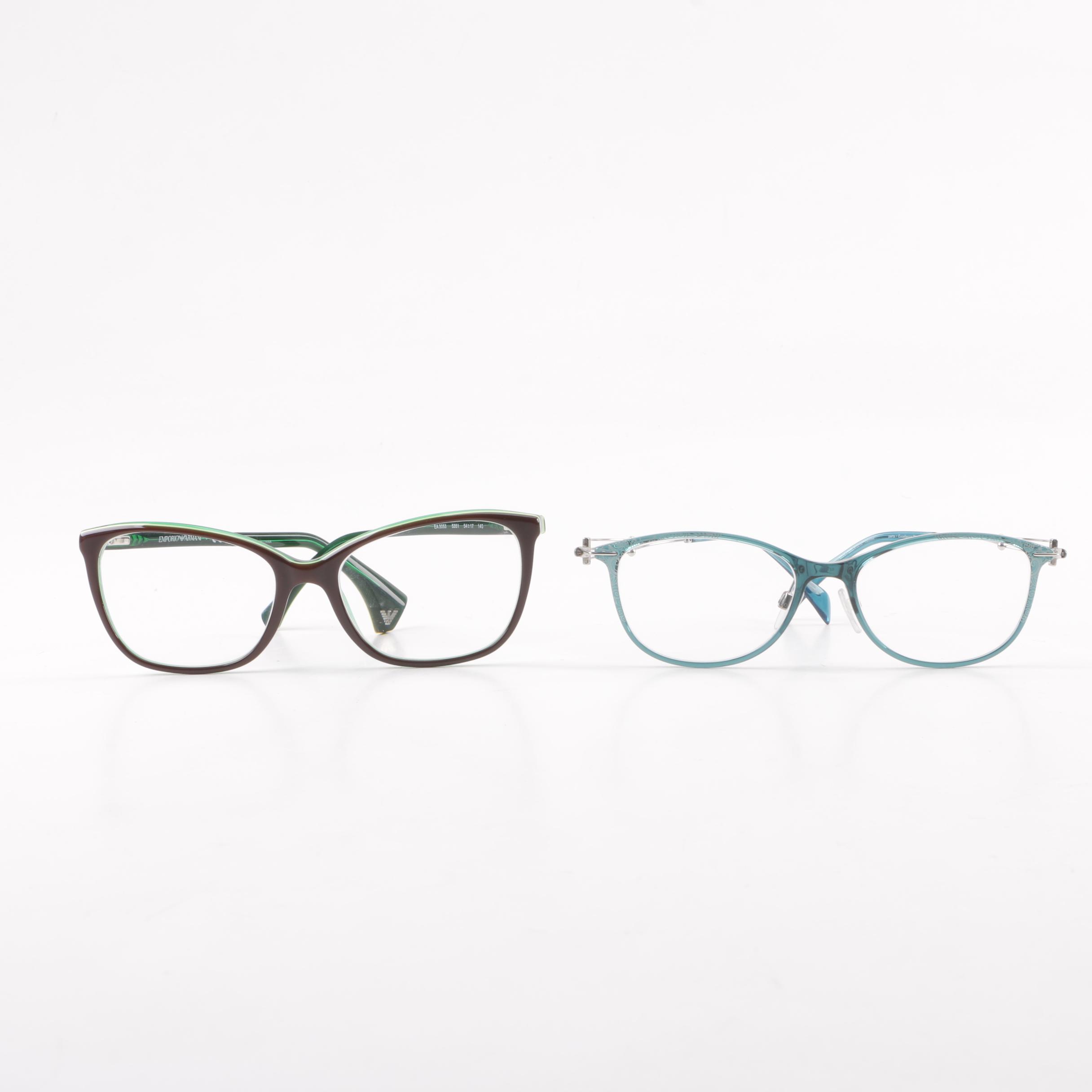 Emporio Armani and Charmant Prescription Eyeglasses