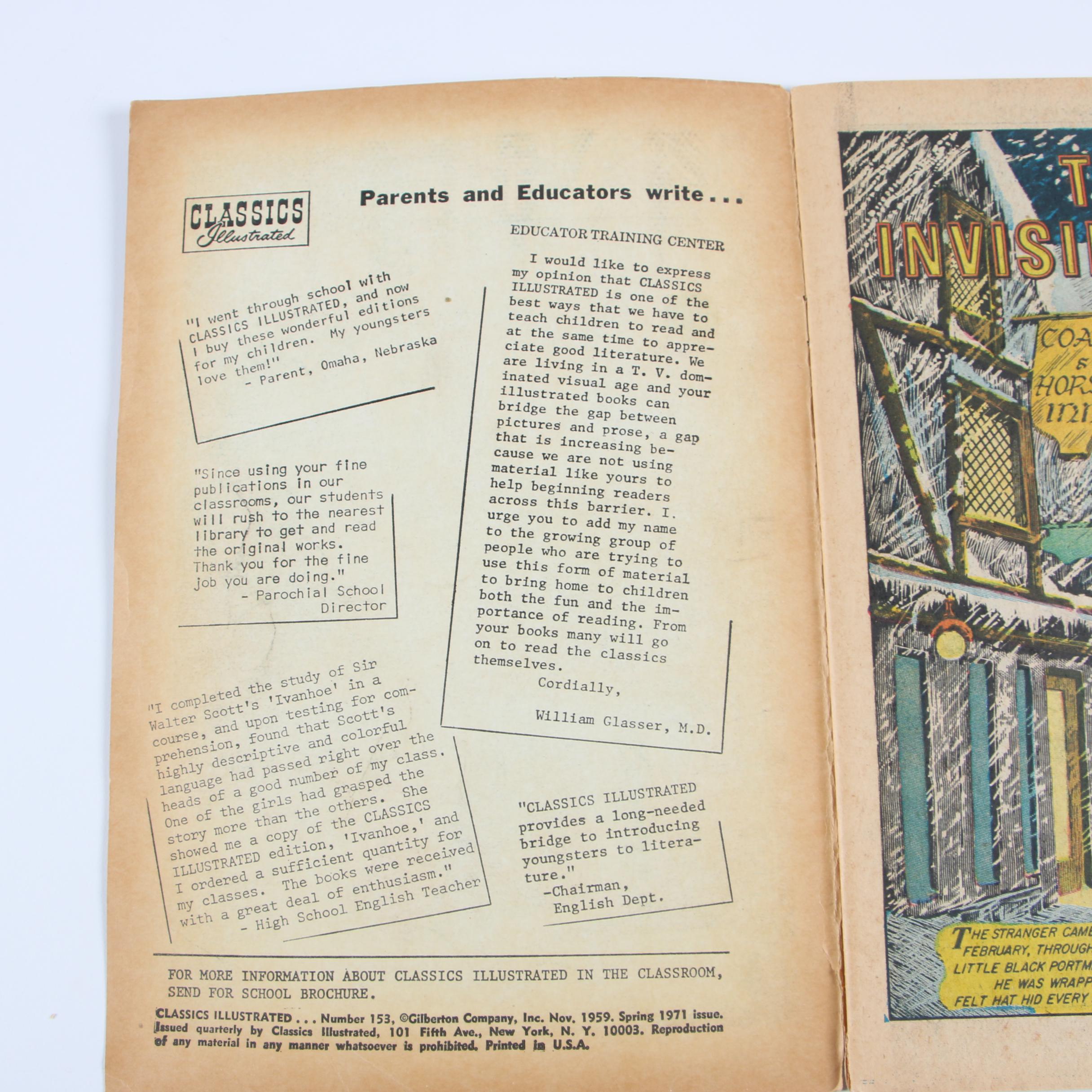 1969-1971 "Classics Illustrated" Comics featuring "Moby-Dick"