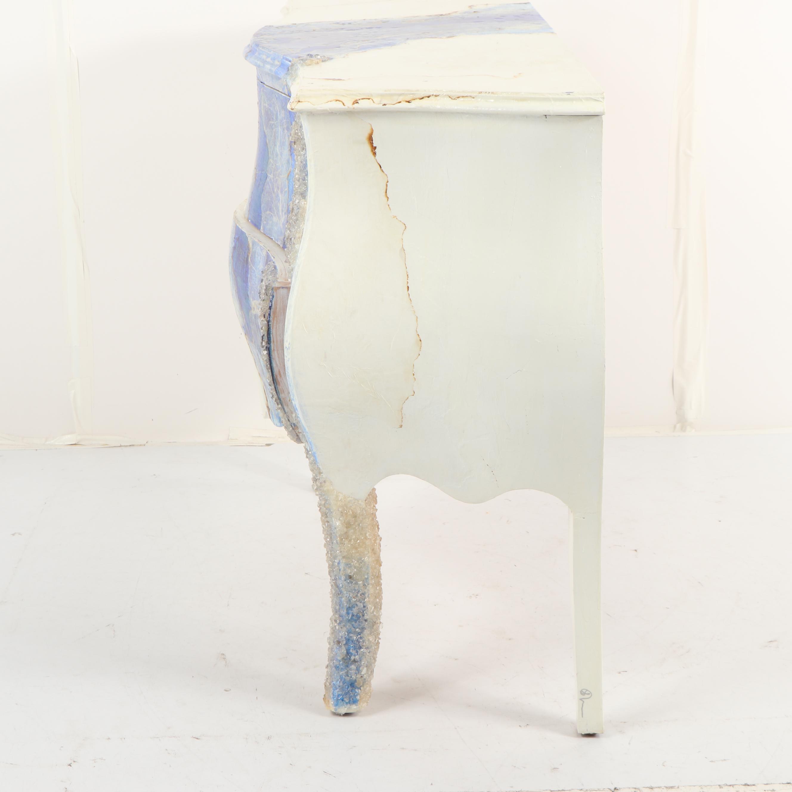 Contemporary Painted Bombe Chest