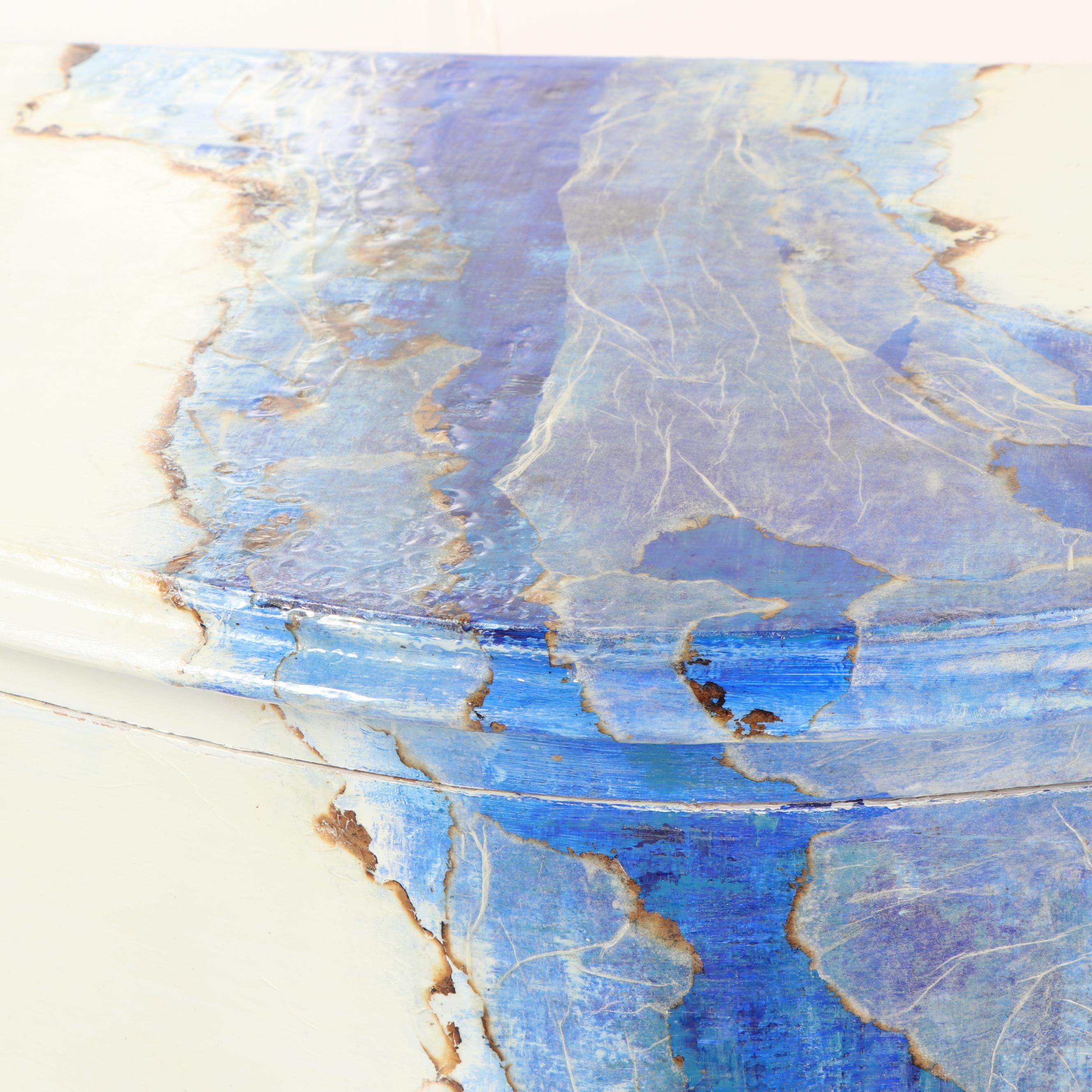 Contemporary Painted Bombe Chest