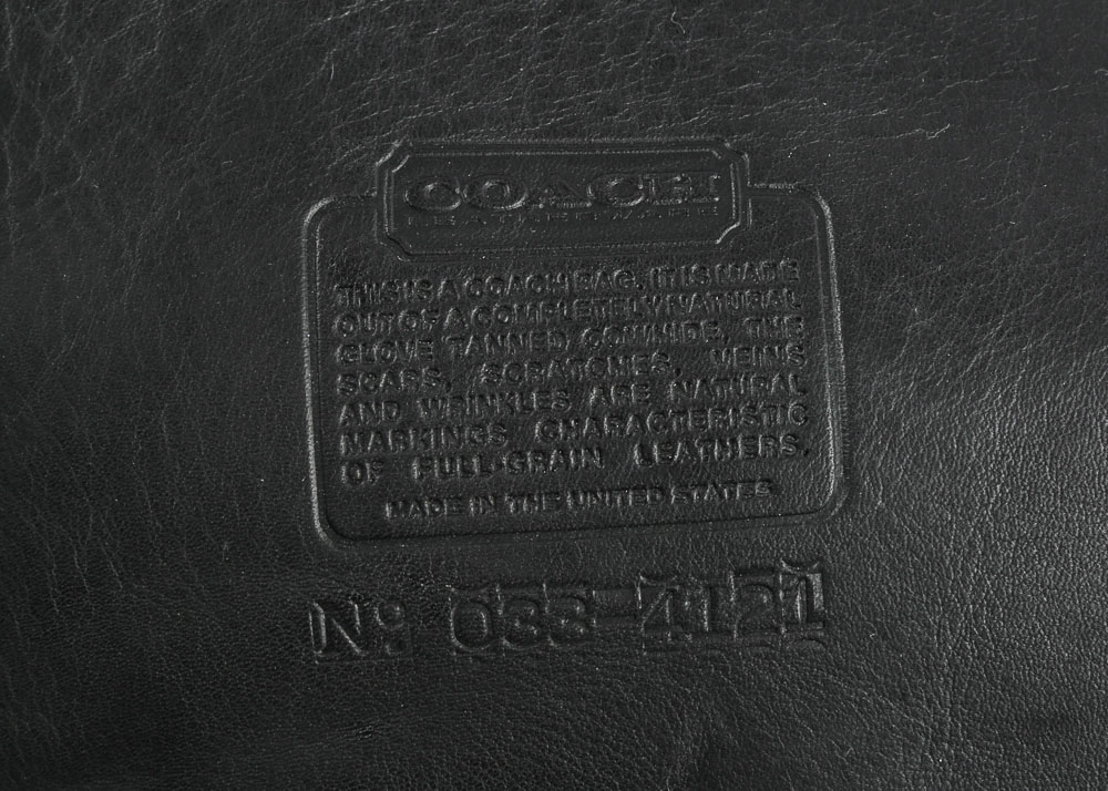 Coach Black Leather Briefcase Messenger Bag