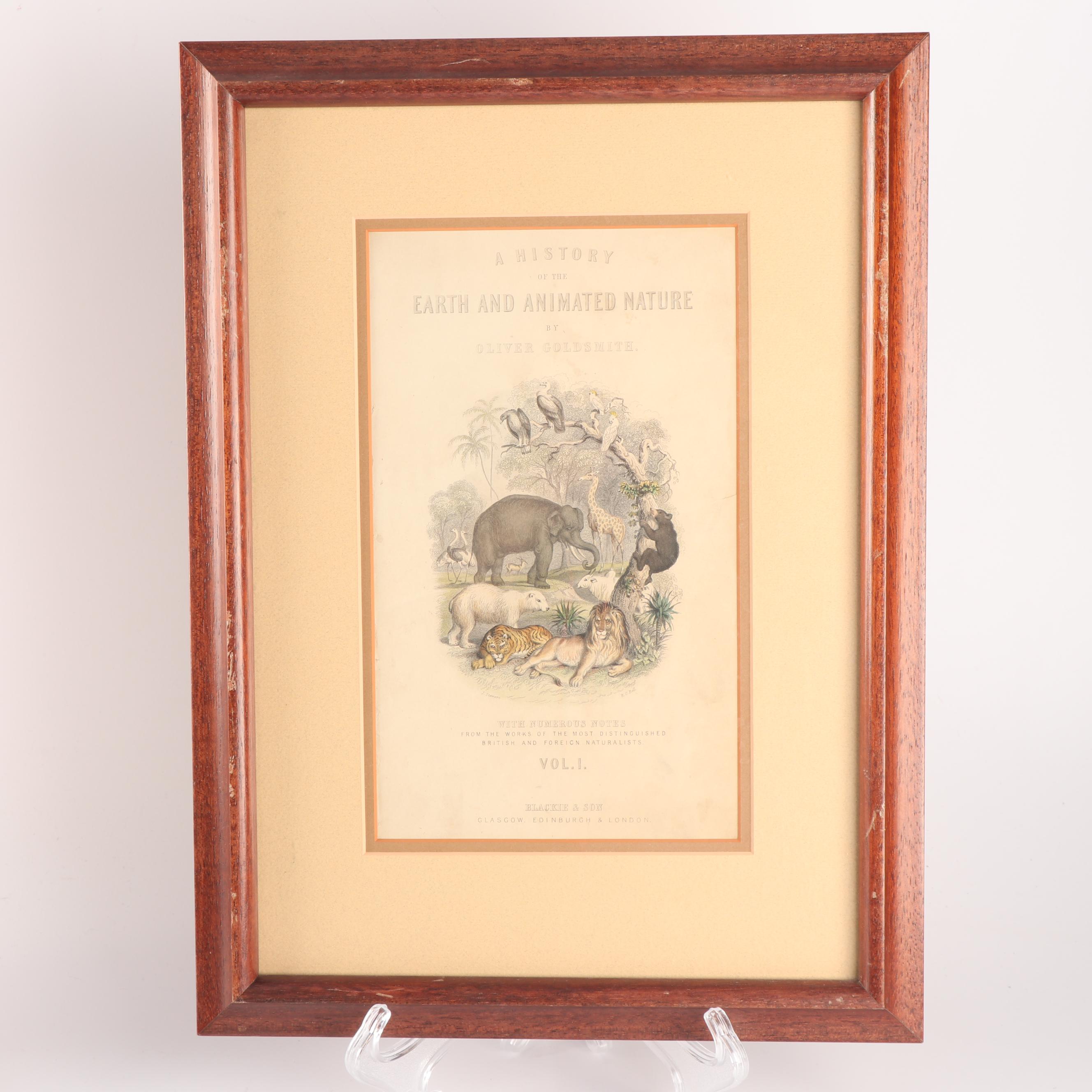 Hand-Colored Engravings from "A History of the Earth and Animated Nature"