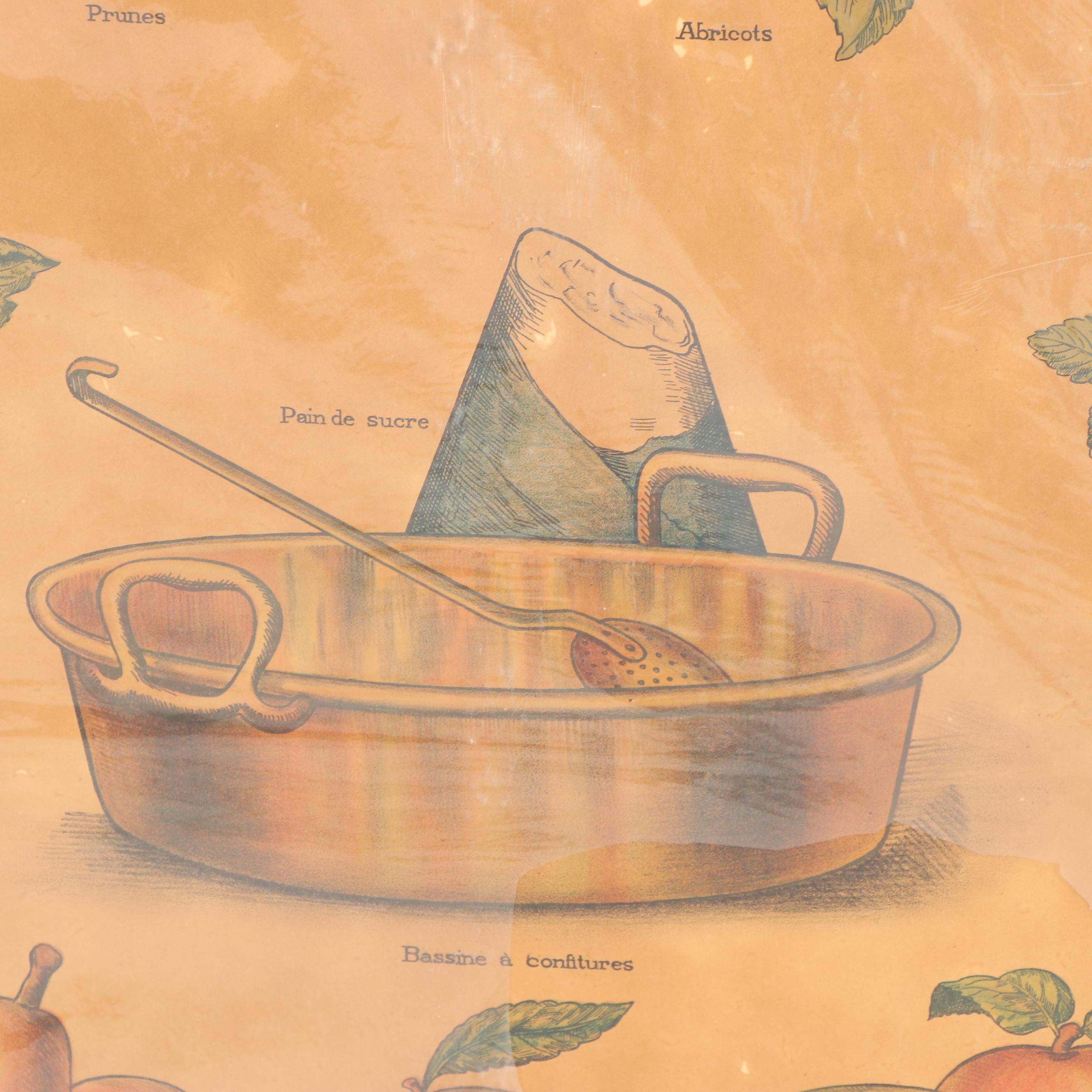 Emile Deyrolle Color Lithograph "Les Confitures"