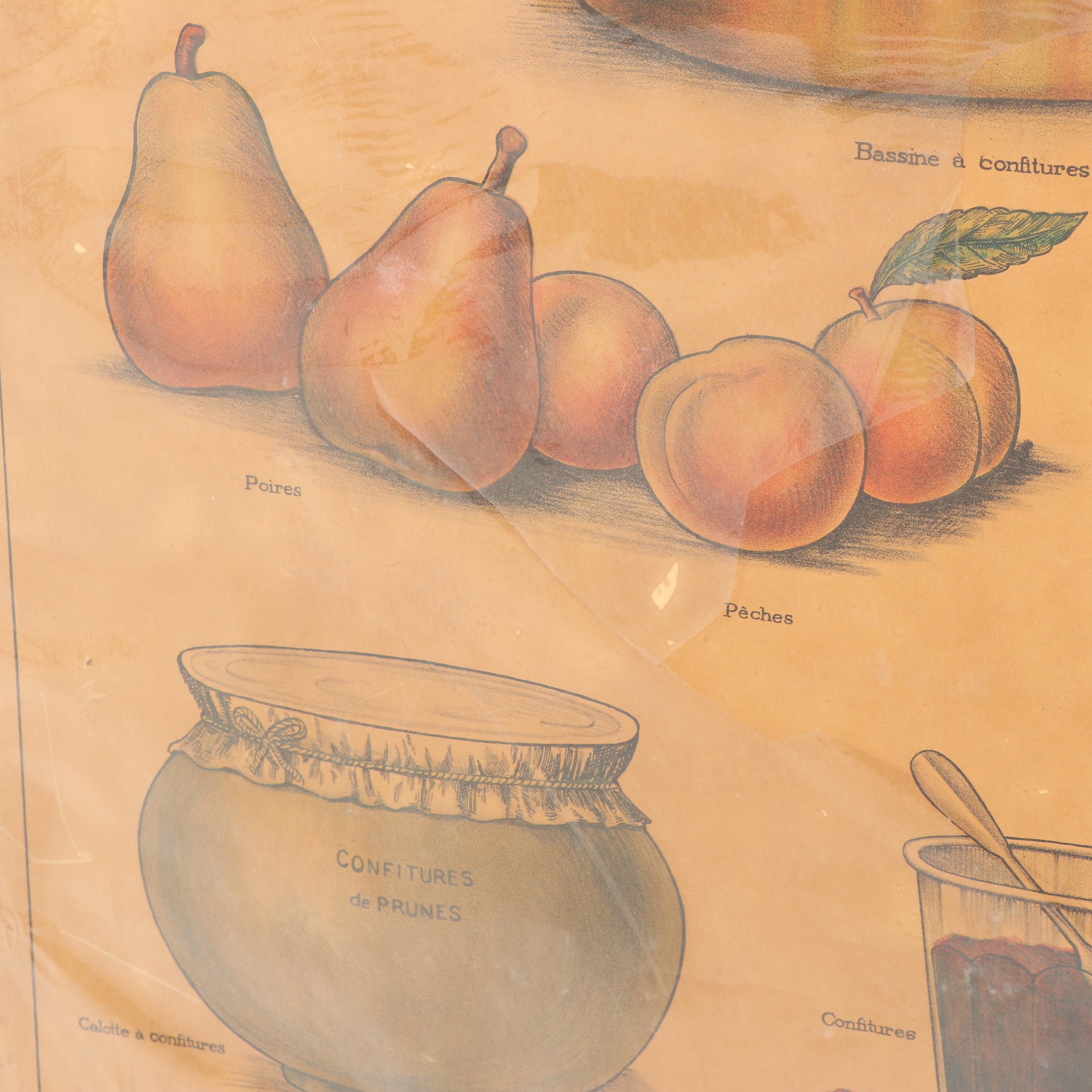 Emile Deyrolle Color Lithograph "Les Confitures"