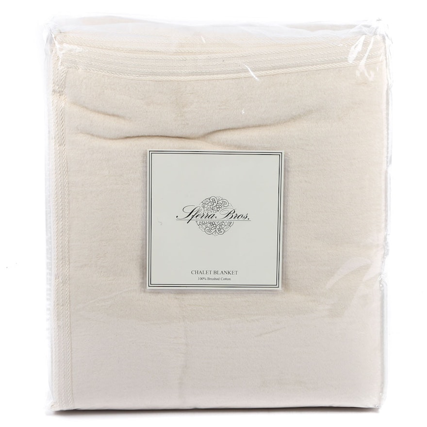 Sferra Bros. Full/Queen Brushed Cotton "Chalet" Blanket
