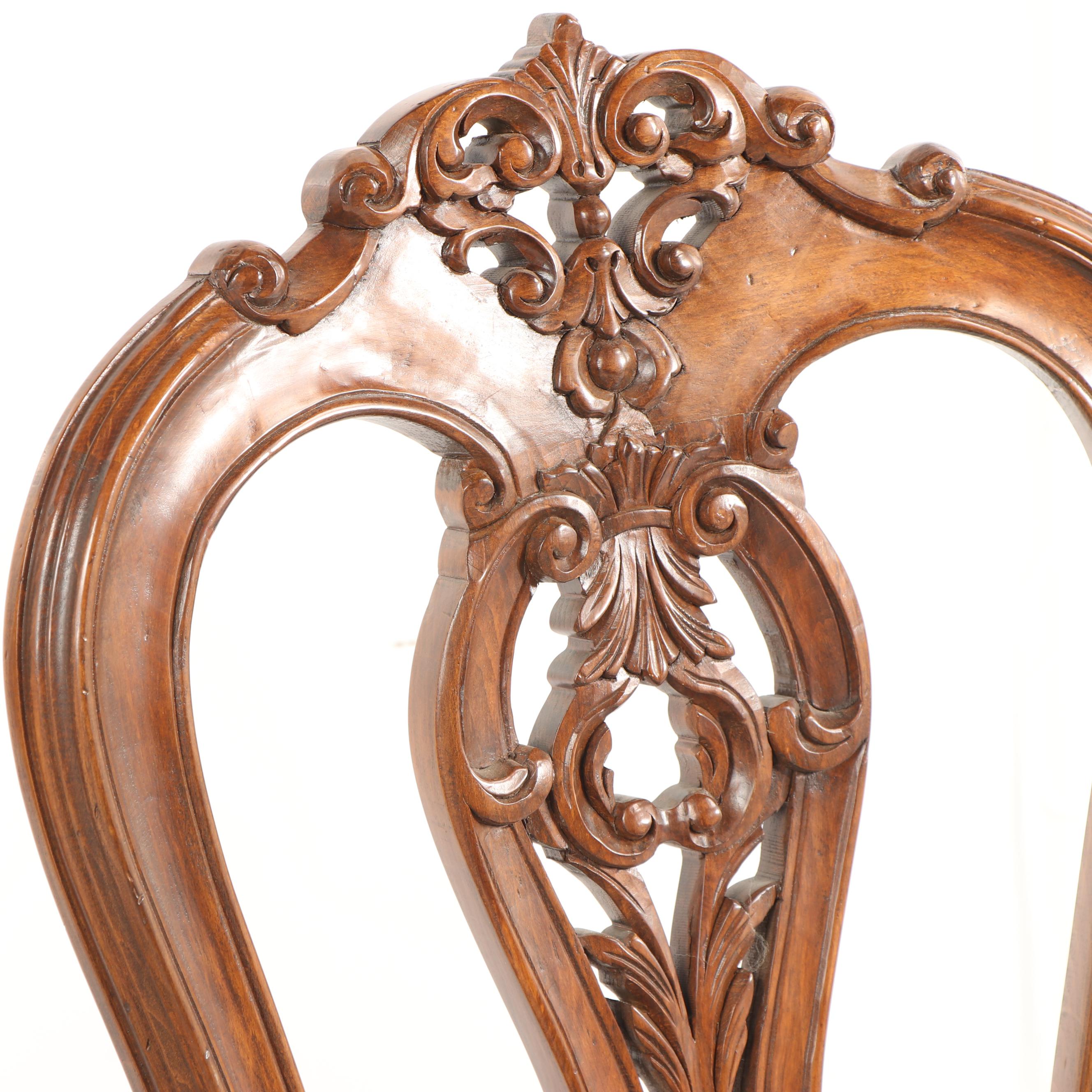 Victorian Style Side Chairs, Late 20th Century