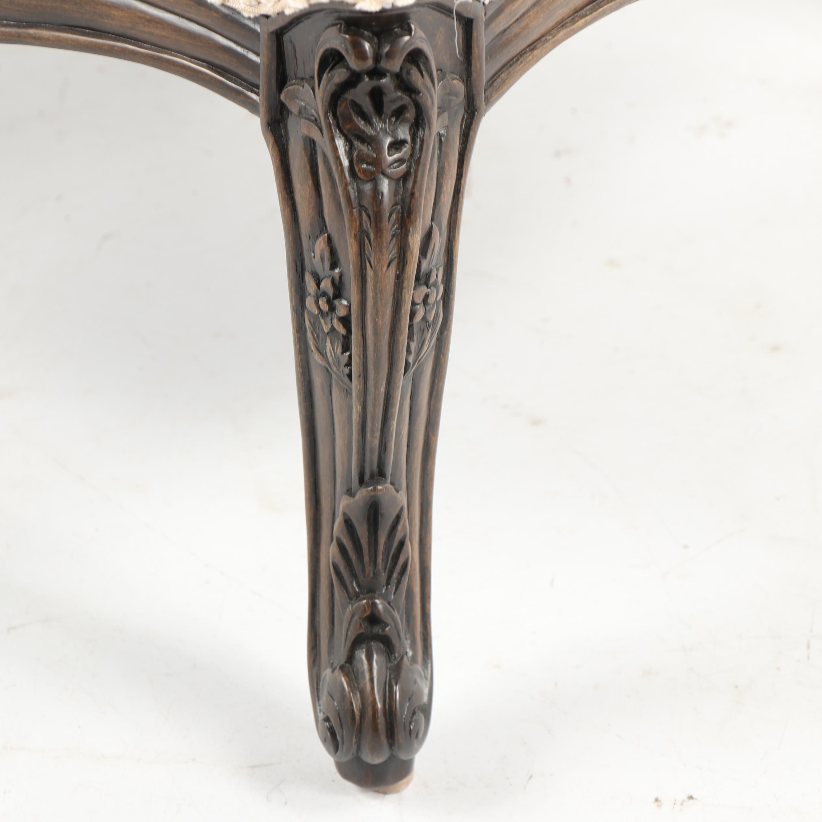 French Provincial Style Carved Wood Armchair, 21st Century