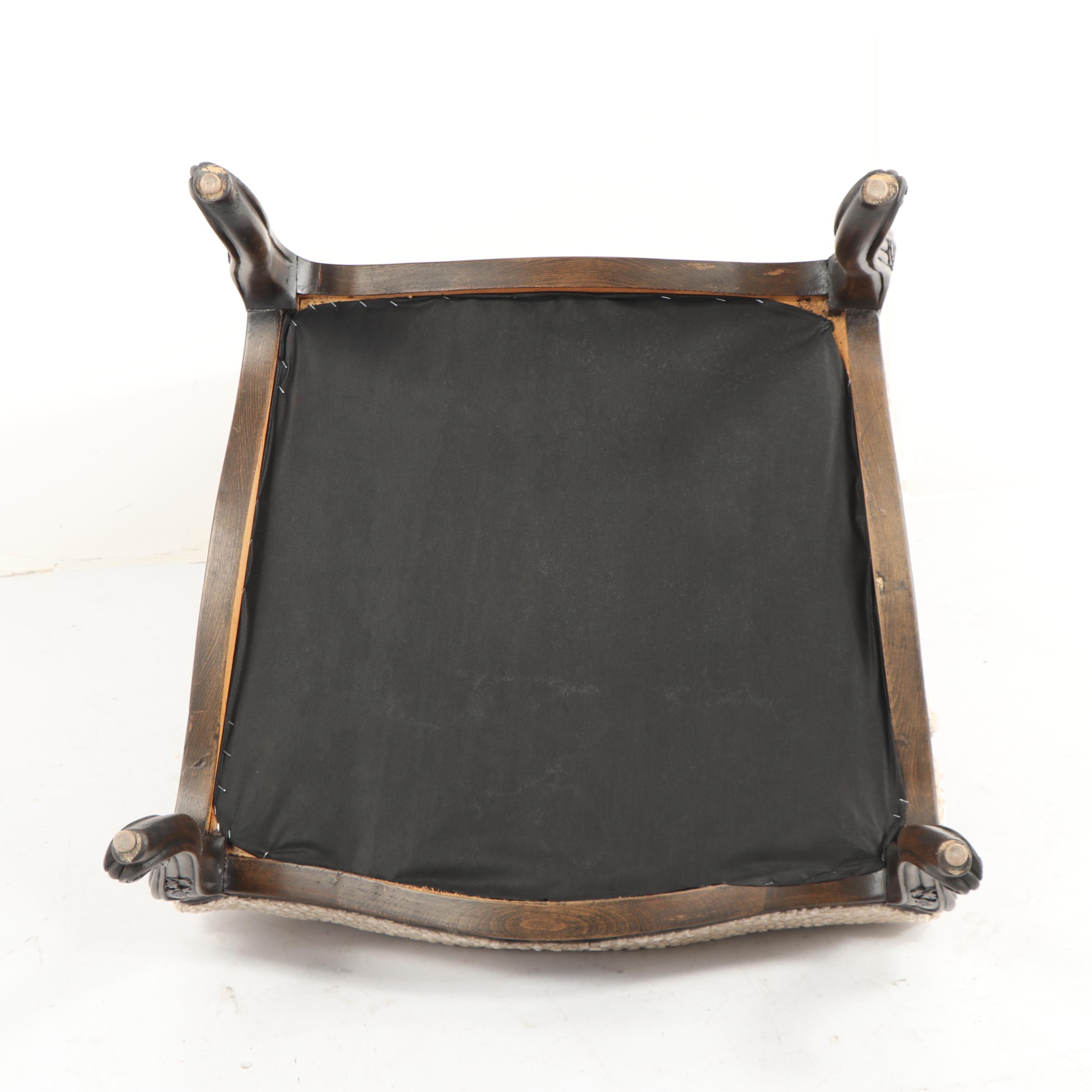 French Provincial Style Carved Wood Armchair, 21st Century