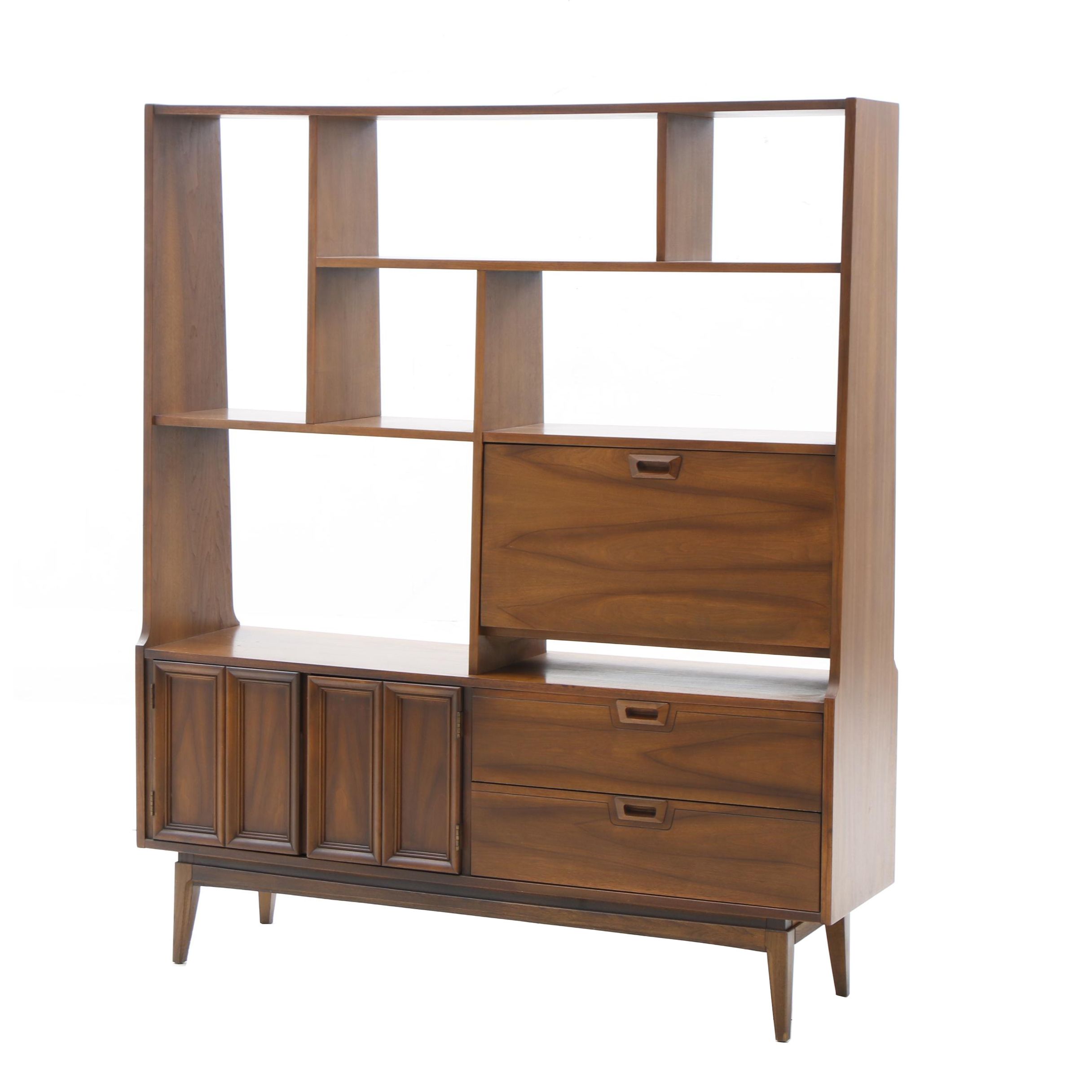 Danish Modern Teak Walnut Unit Cabinet