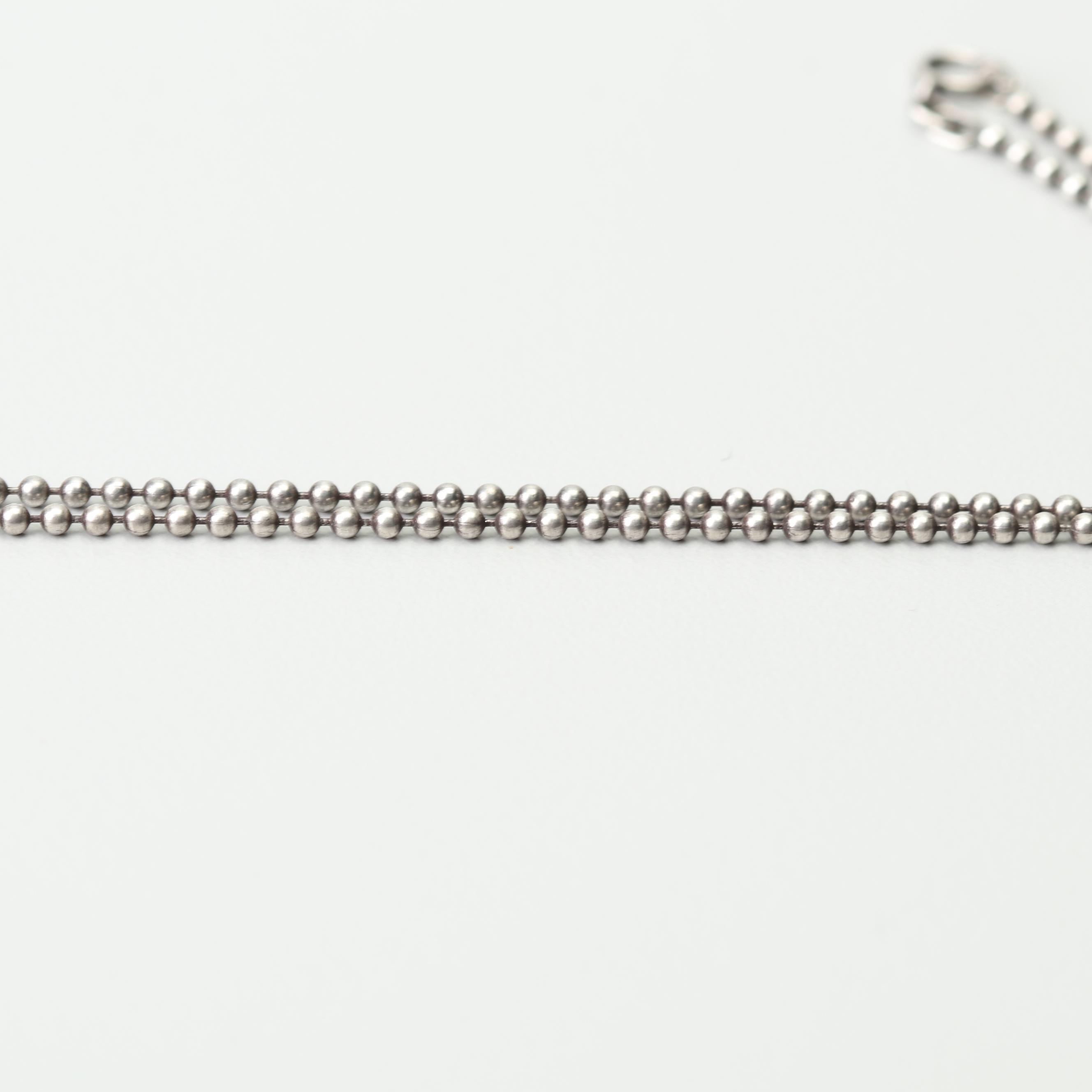 Jane Diaz Sterling Silver Emerald "Darfur" Pendant Necklace