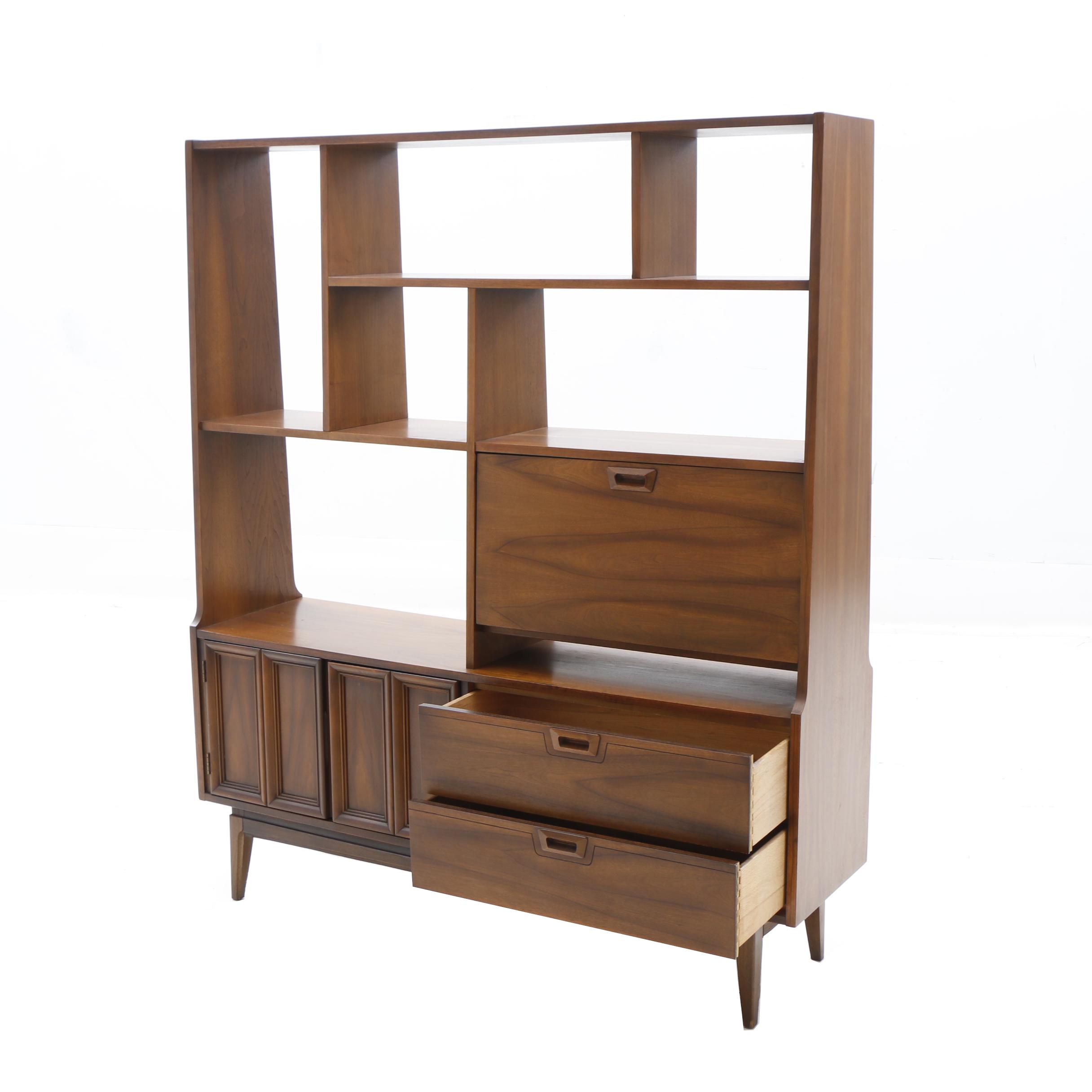 Danish Modern Teak Walnut Unit Cabinet
