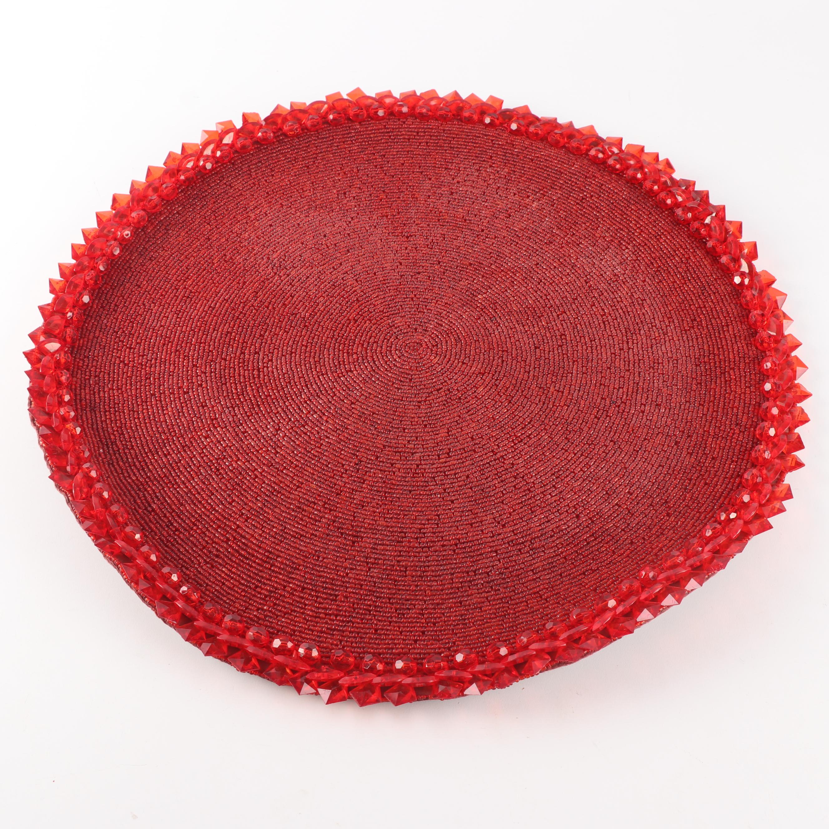 Kim Seybert Red Beaded Placemats