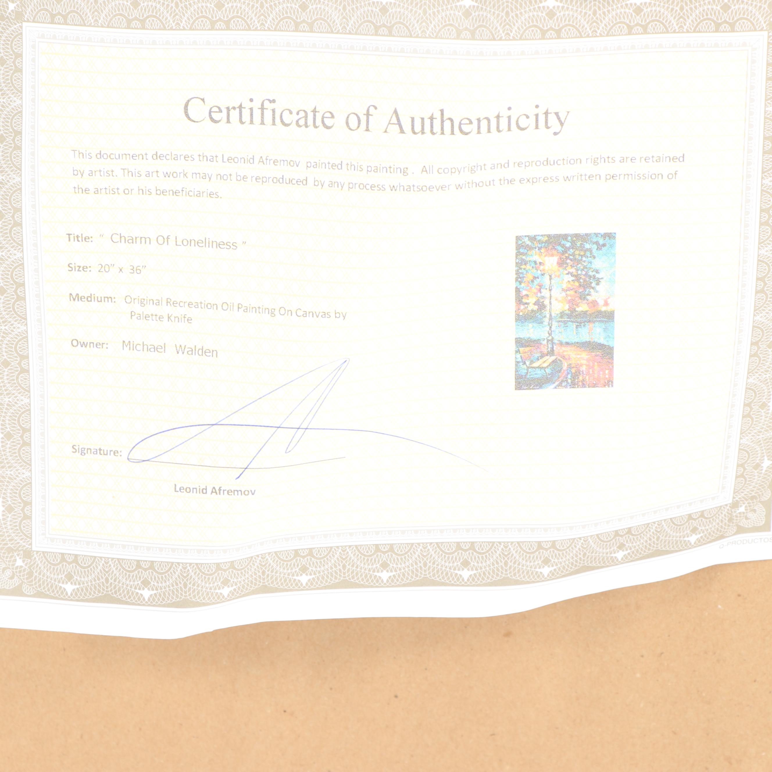 Leonid Afremov Oil Painting "Charm of Loneliness"