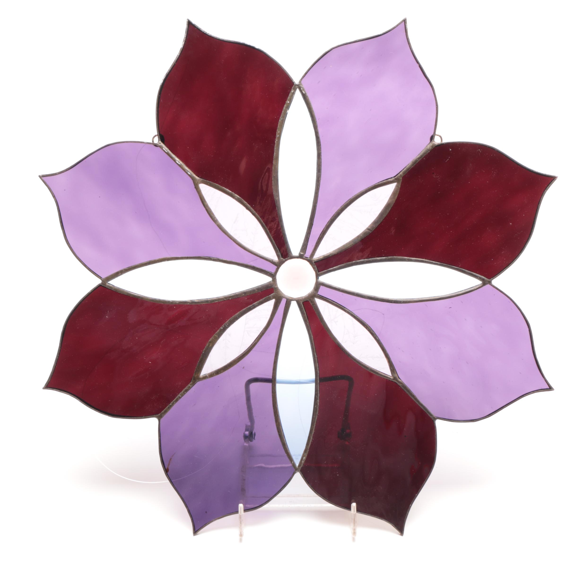 Stained Glass Floral Hanging Window Decor