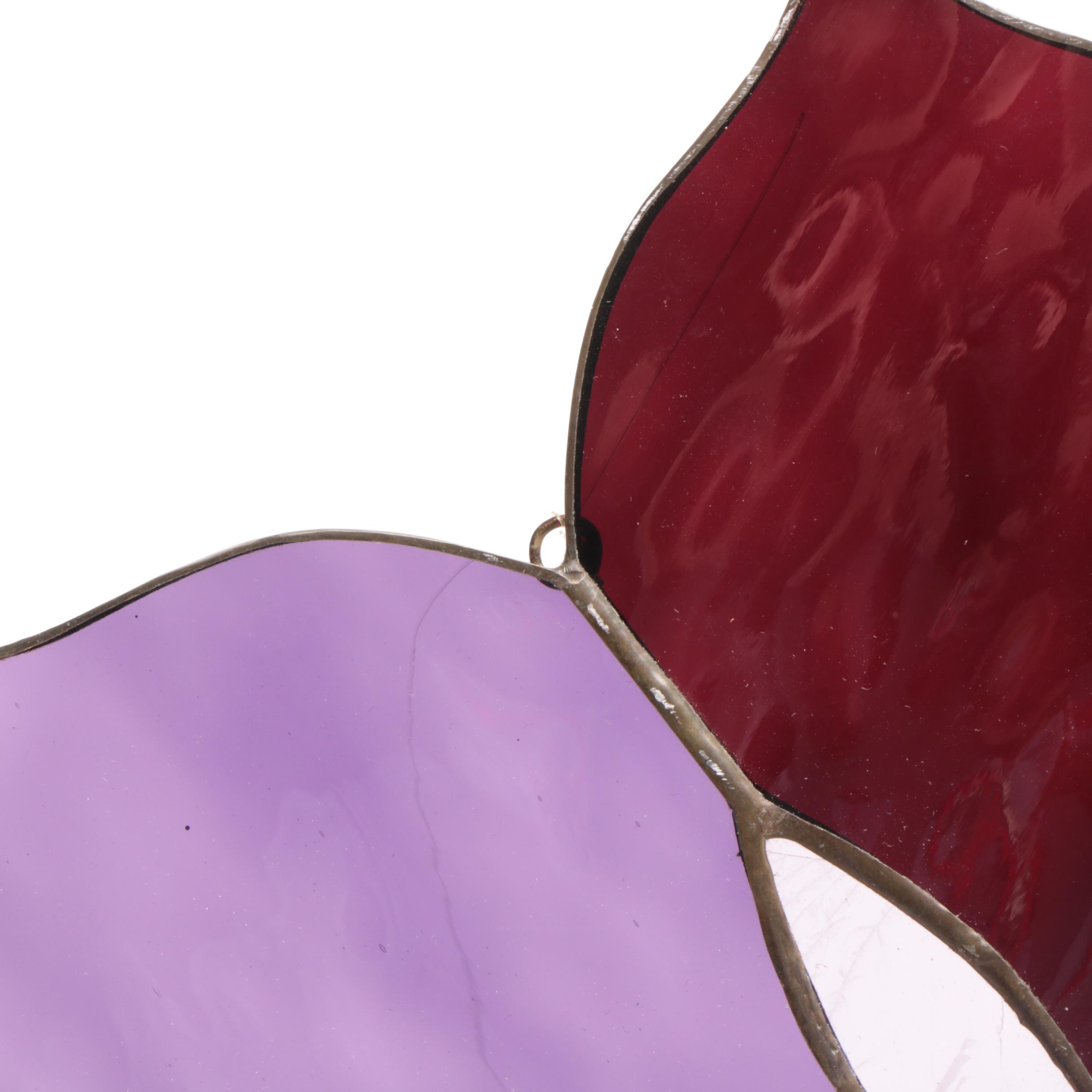 Stained Glass Floral Hanging Window Decor