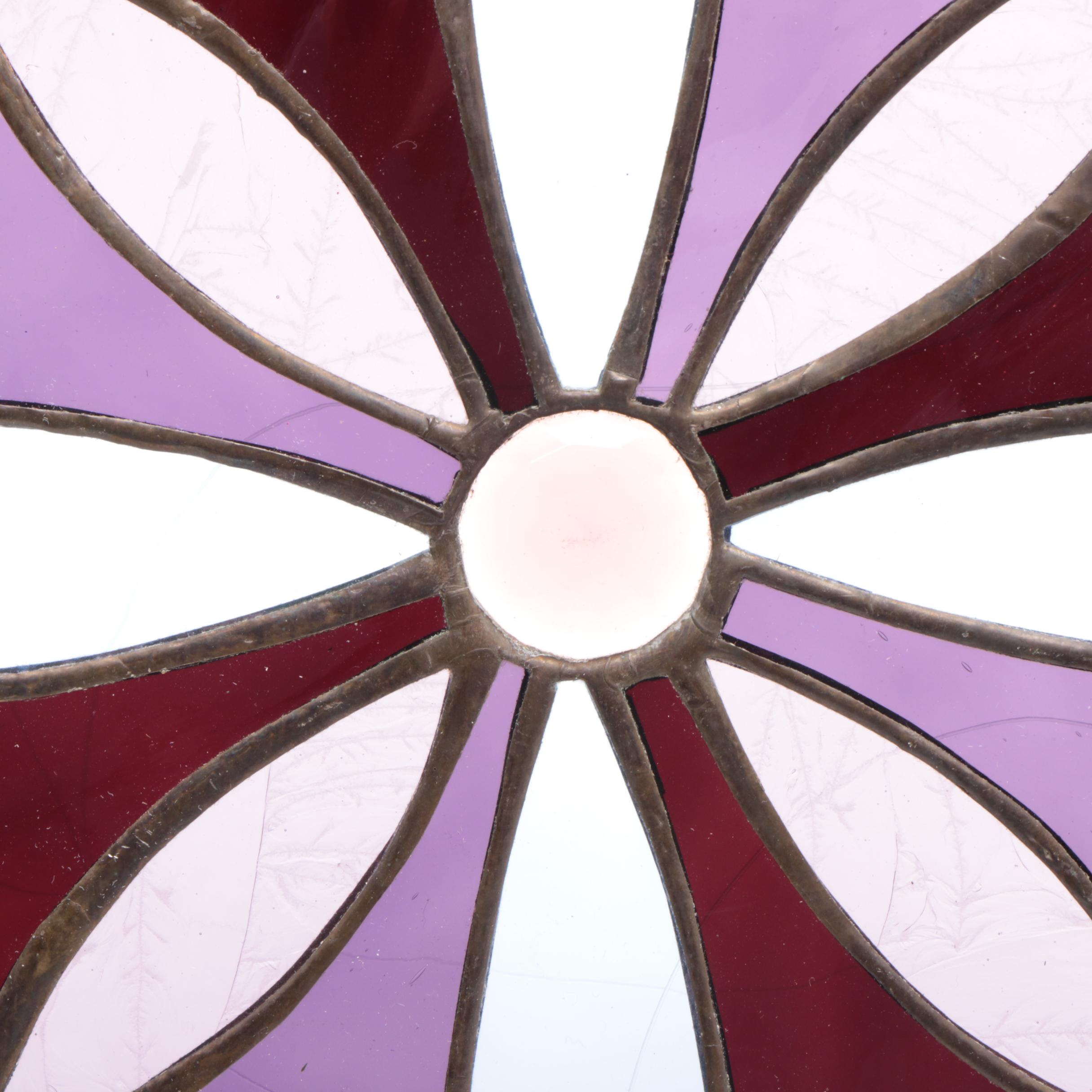 Stained Glass Floral Hanging Window Decor