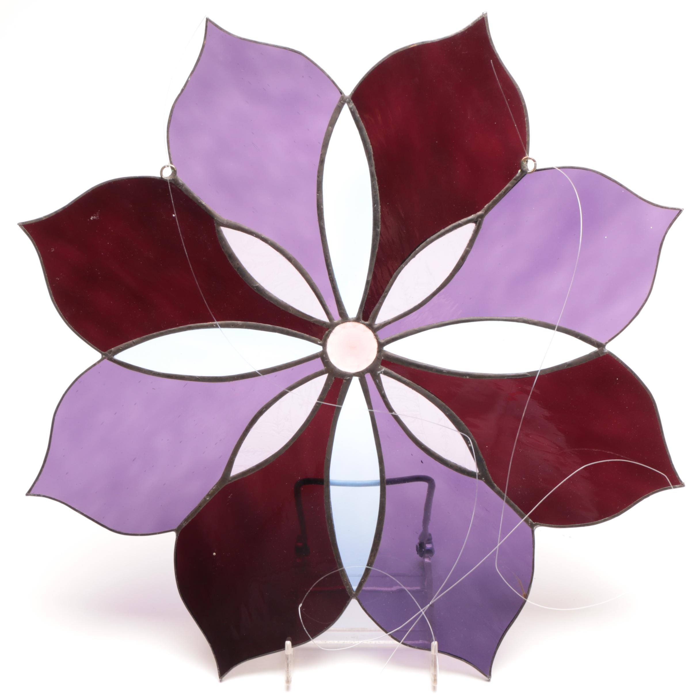 Stained Glass Floral Hanging Window Decor