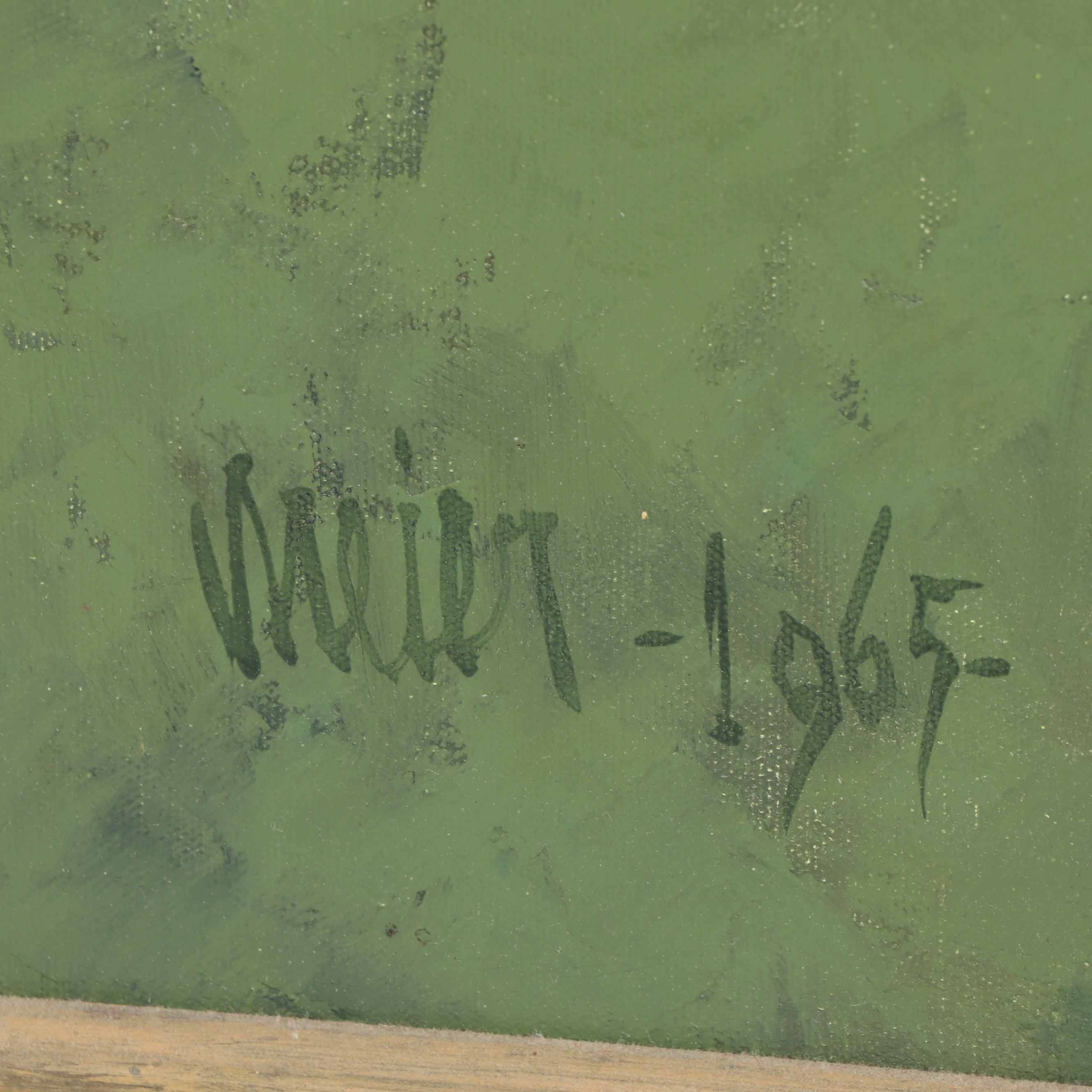 Volker Meier Mid 20th Century Double Sided Landscape Oil Painting