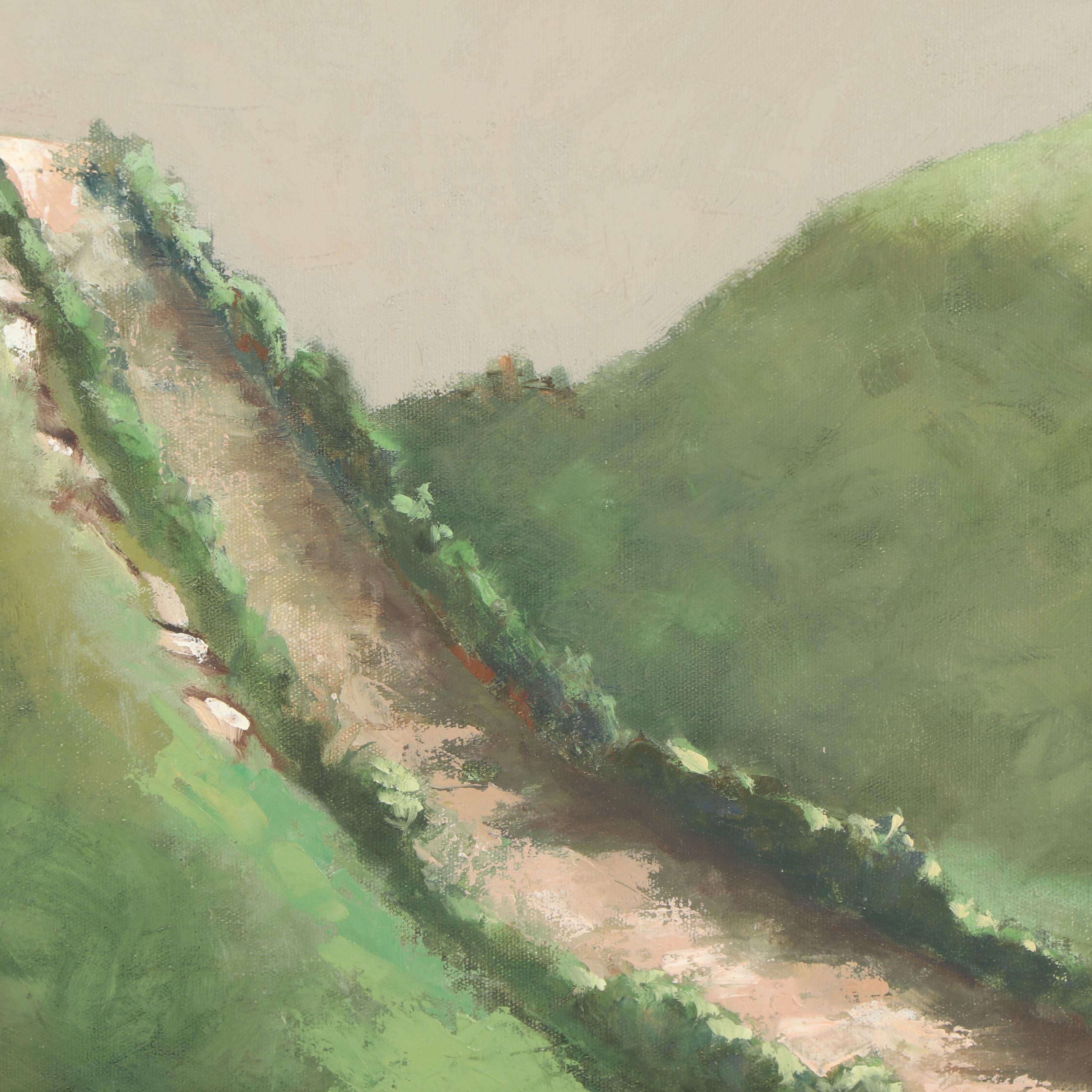 Volker Meier Mid 20th Century Double Sided Landscape Oil Painting