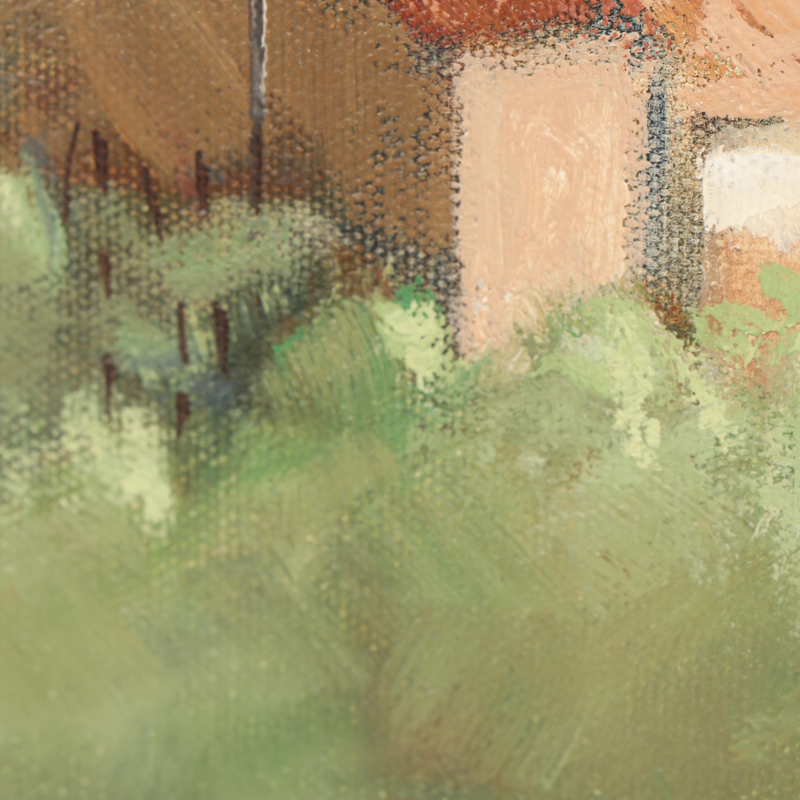 Volker Meier Mid 20th Century Double Sided Landscape Oil Painting