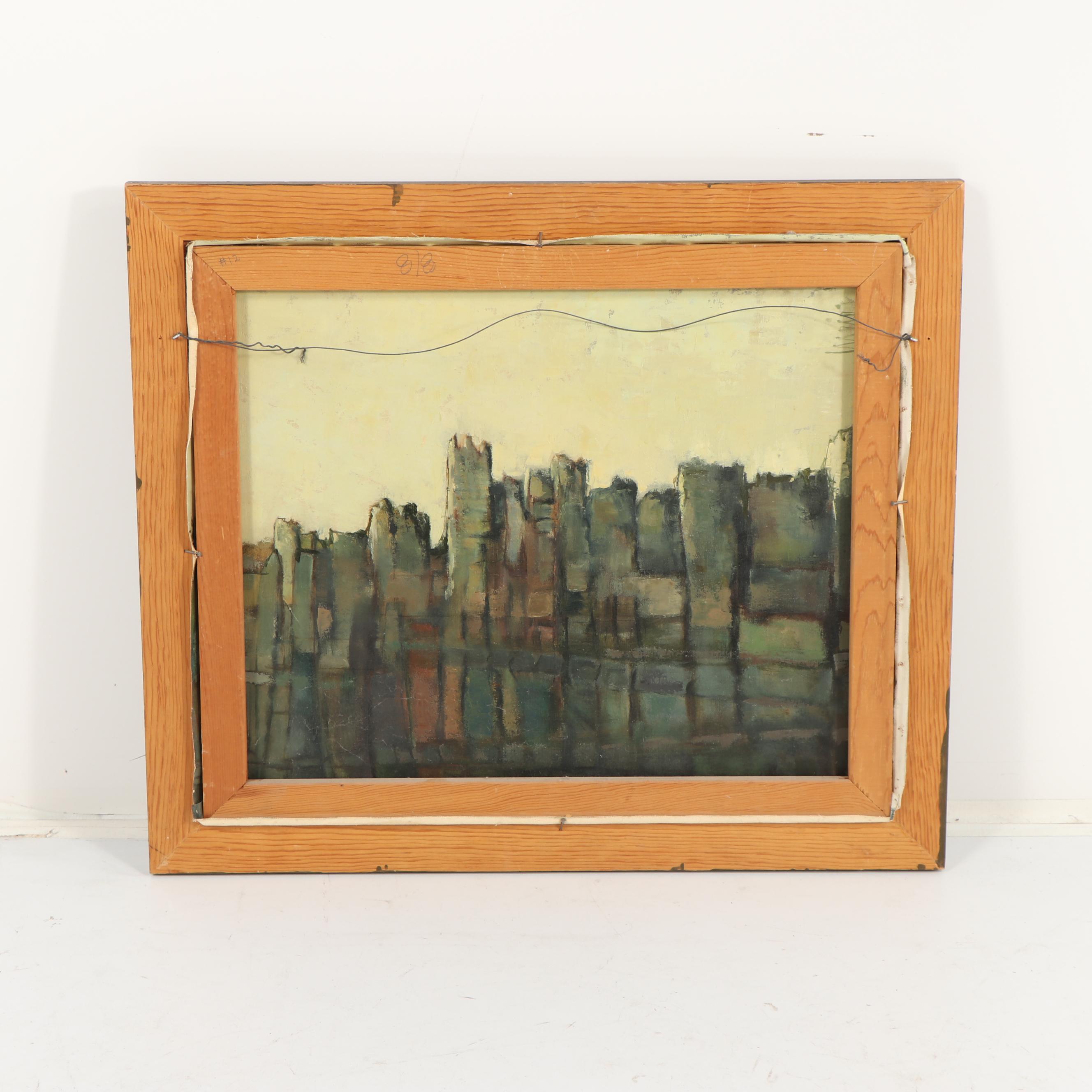 Volker Meier Mid 20th Century Double Sided Landscape Oil Painting