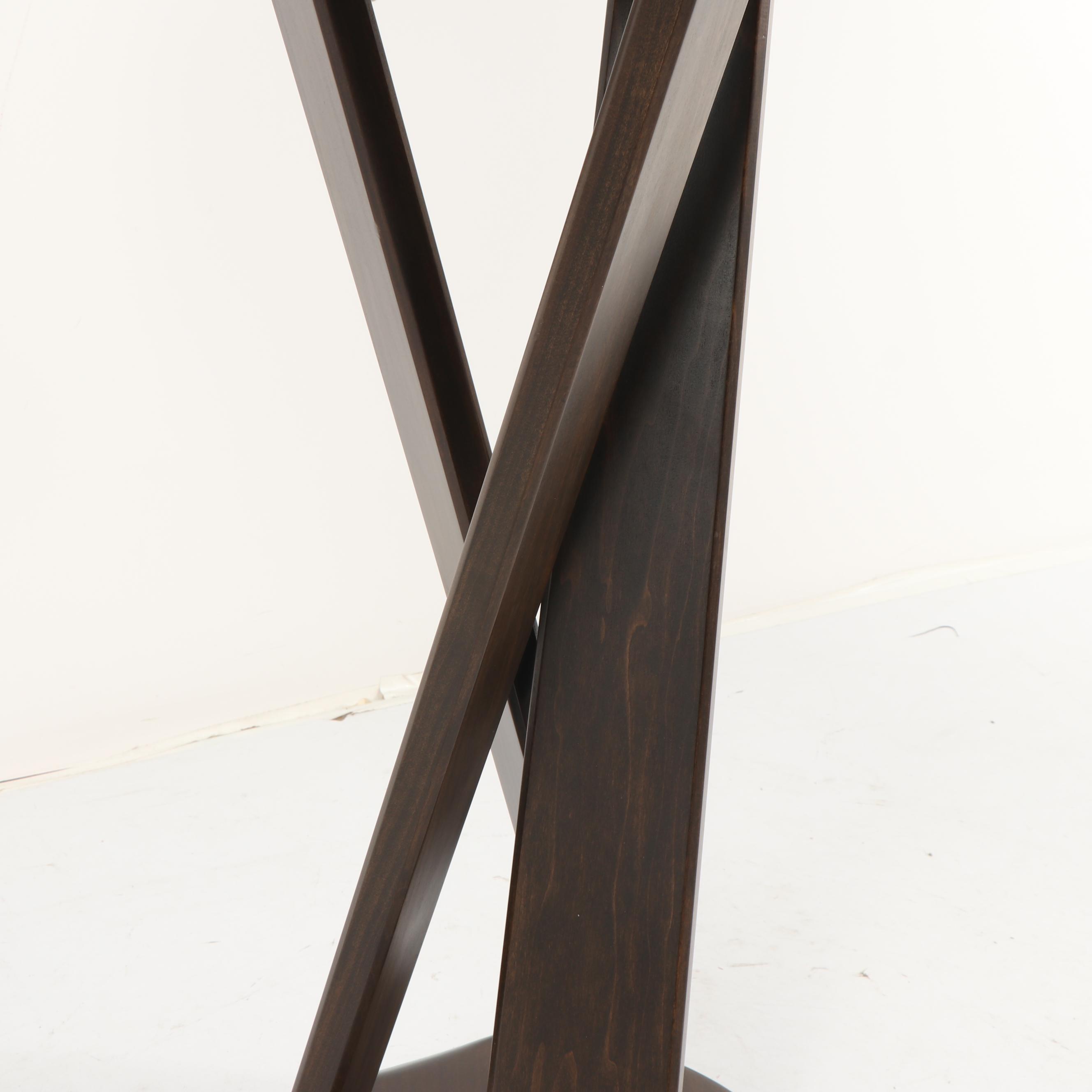 Contemporary Mahogany Finish Occasional Table