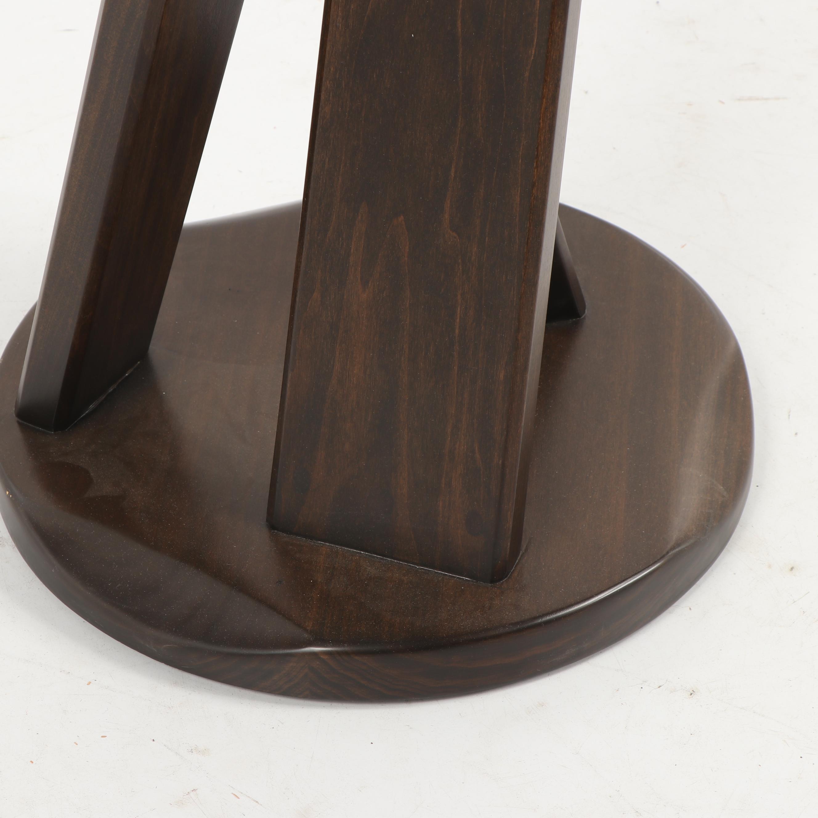 Contemporary Mahogany Finish Occasional Table