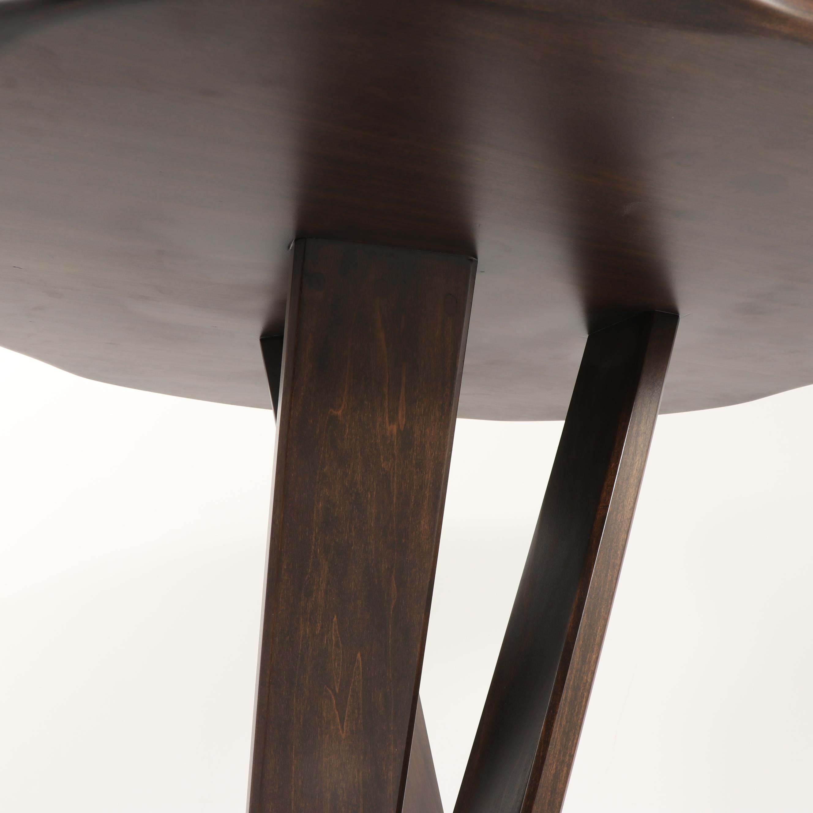 Contemporary Mahogany Finish Occasional Table