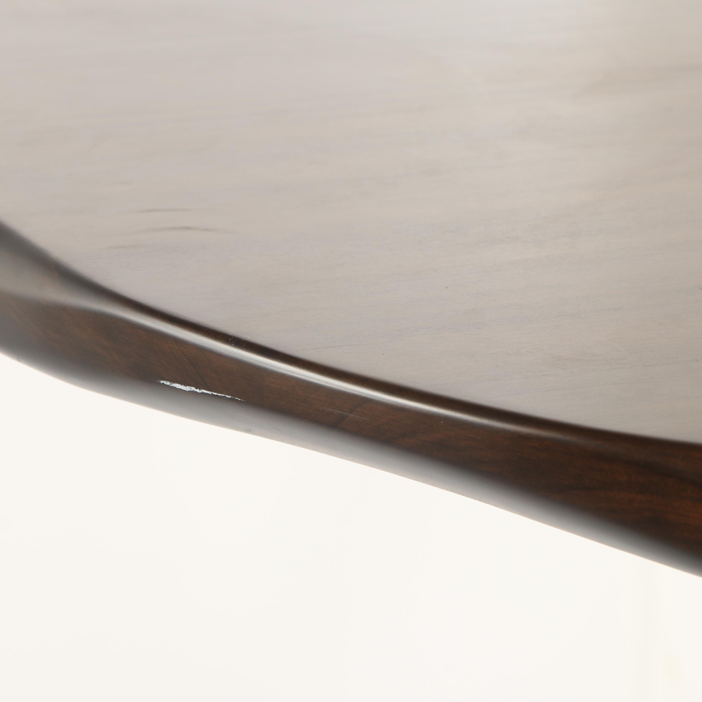 Contemporary Mahogany Finish Occasional Table