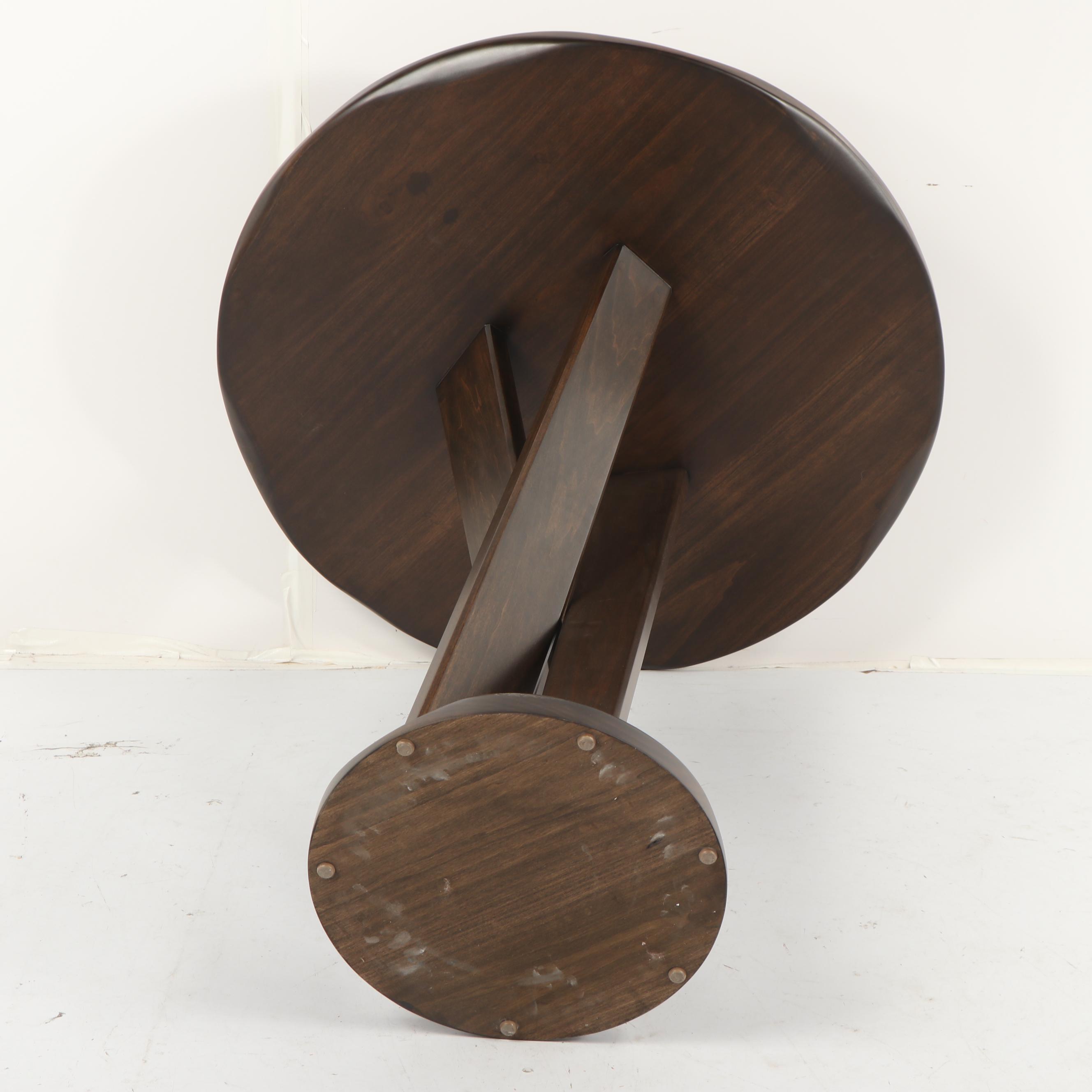 Contemporary Mahogany Finish Occasional Table