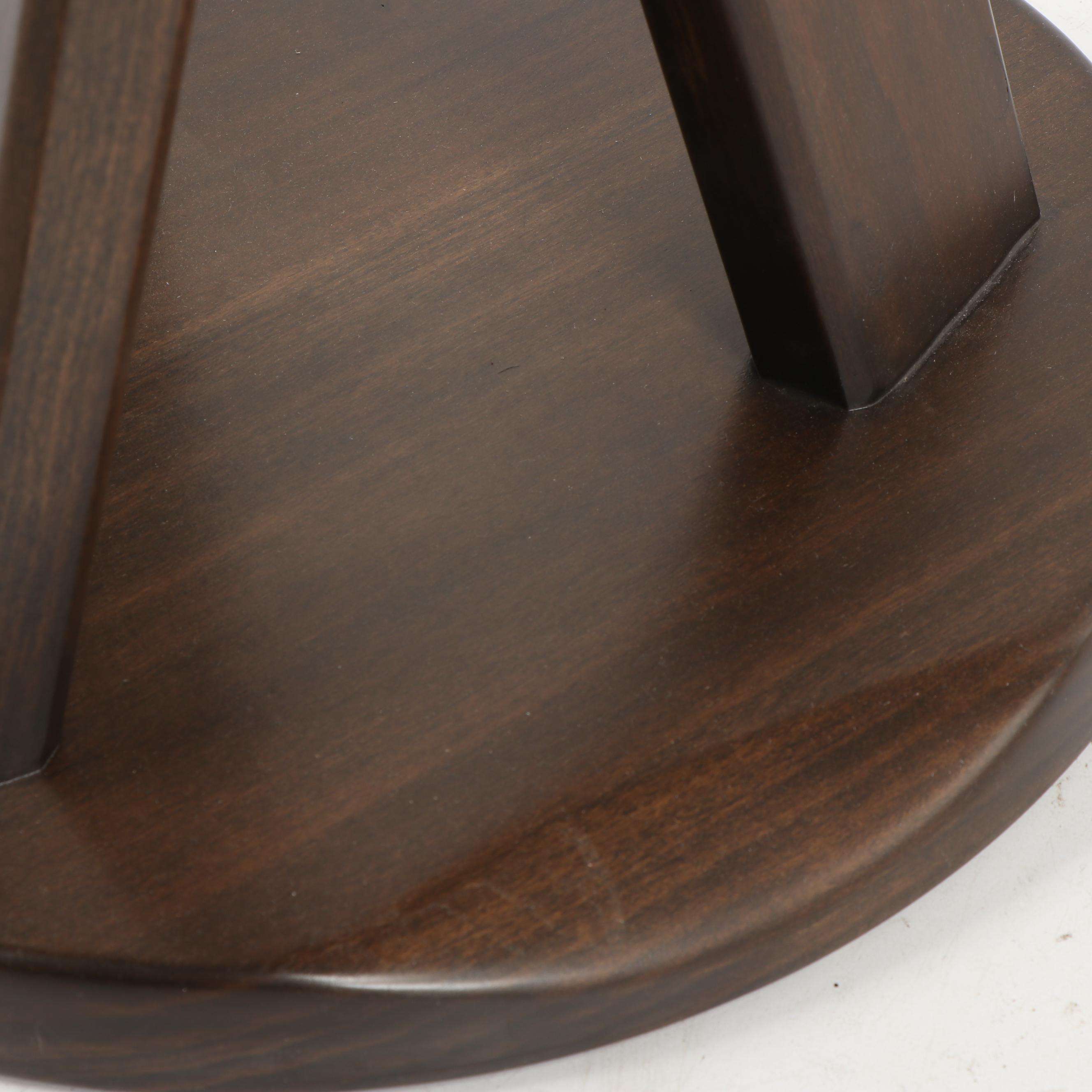 Contemporary Mahogany Finish Occasional Table