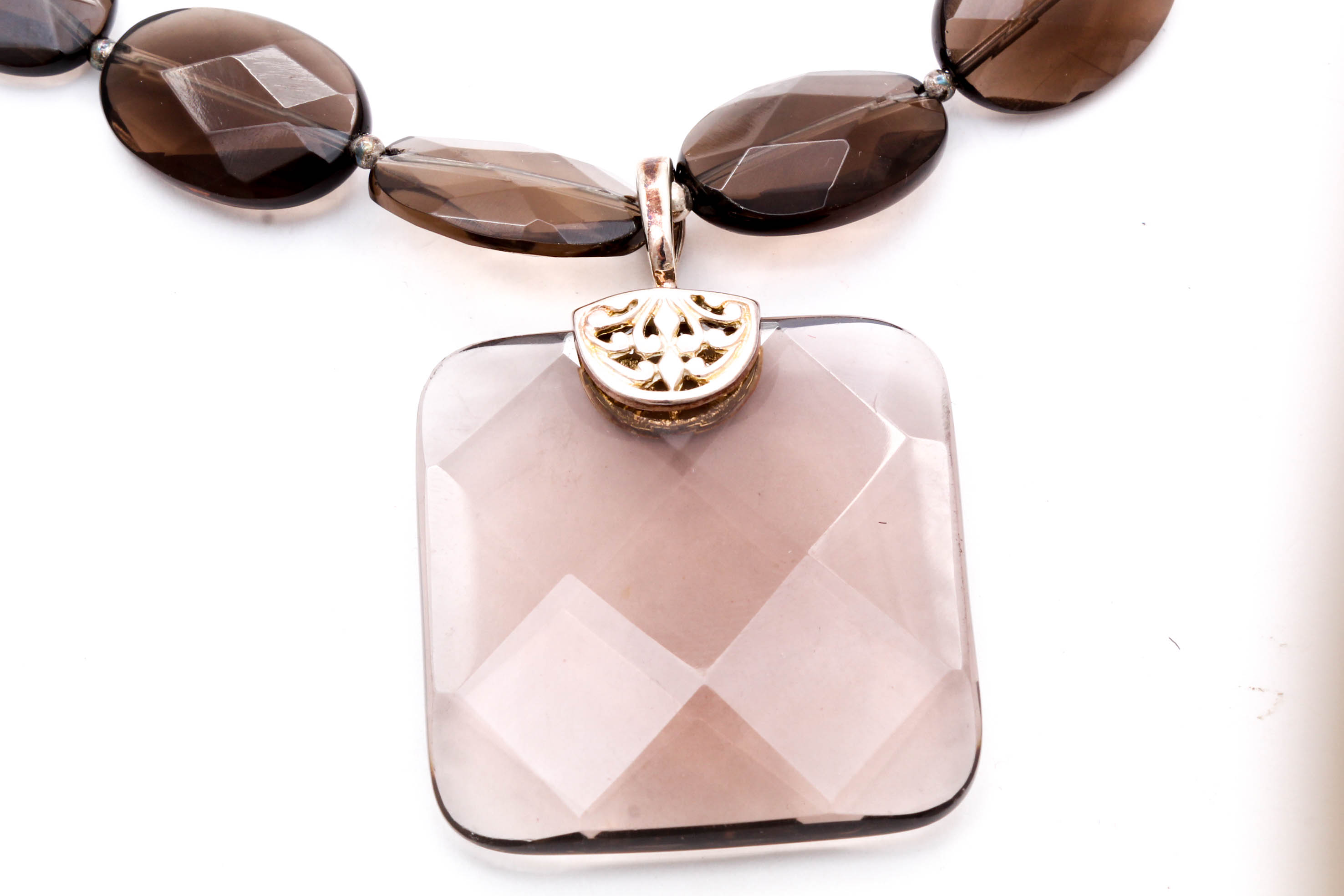 Sterling Silver and Smoky Quartz Necklace