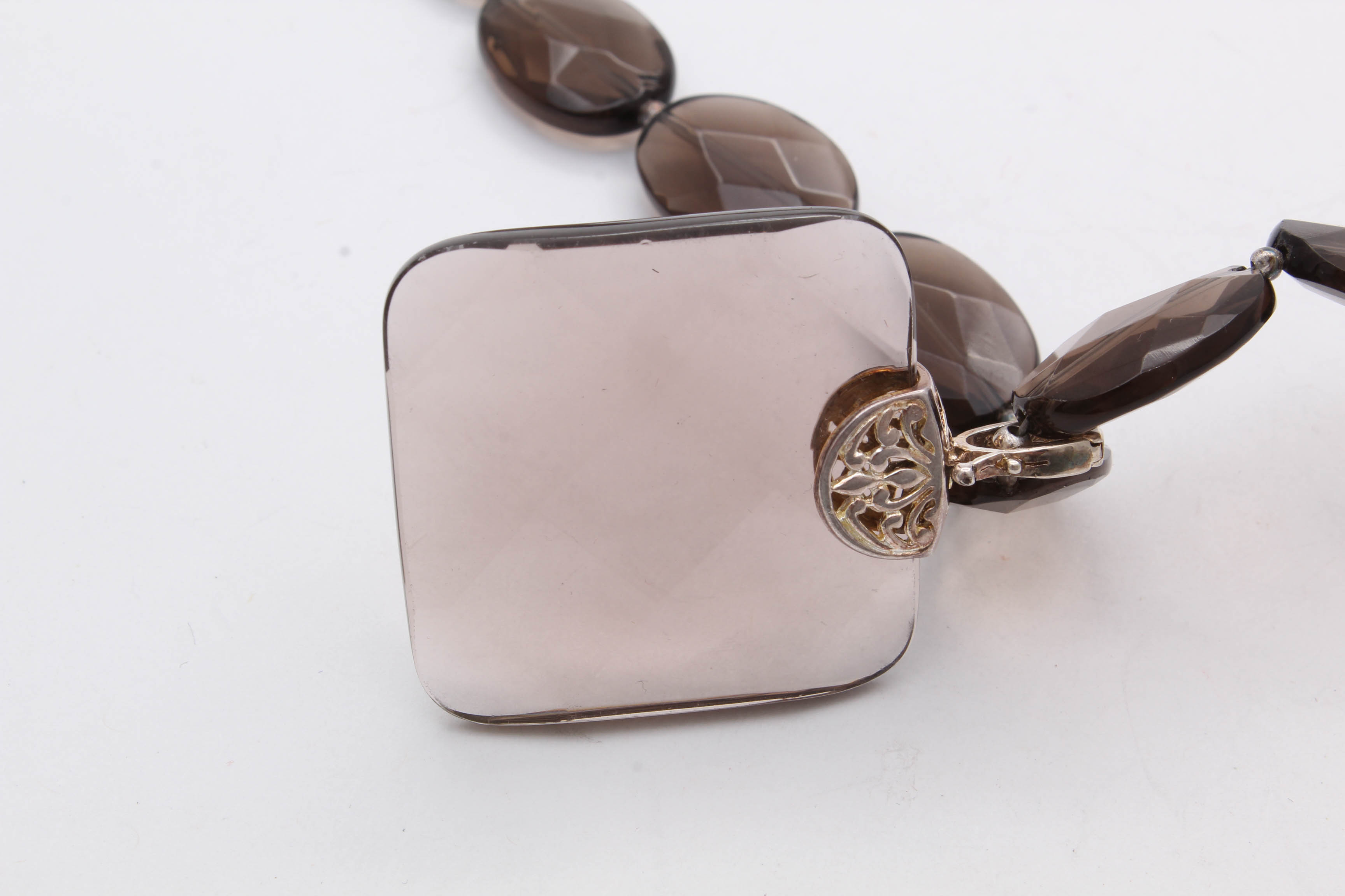 Sterling Silver and Smoky Quartz Necklace