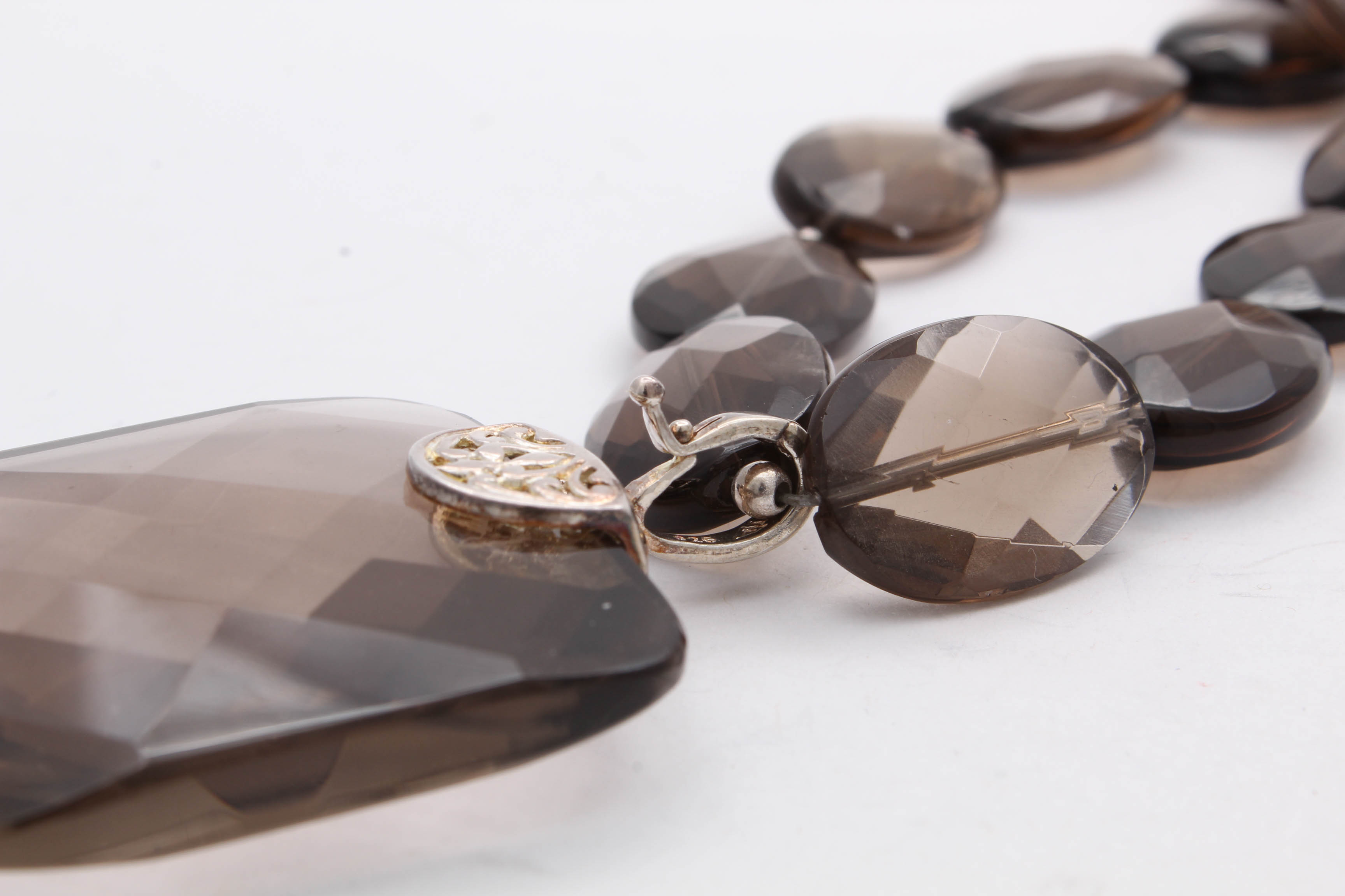Sterling Silver and Smoky Quartz Necklace