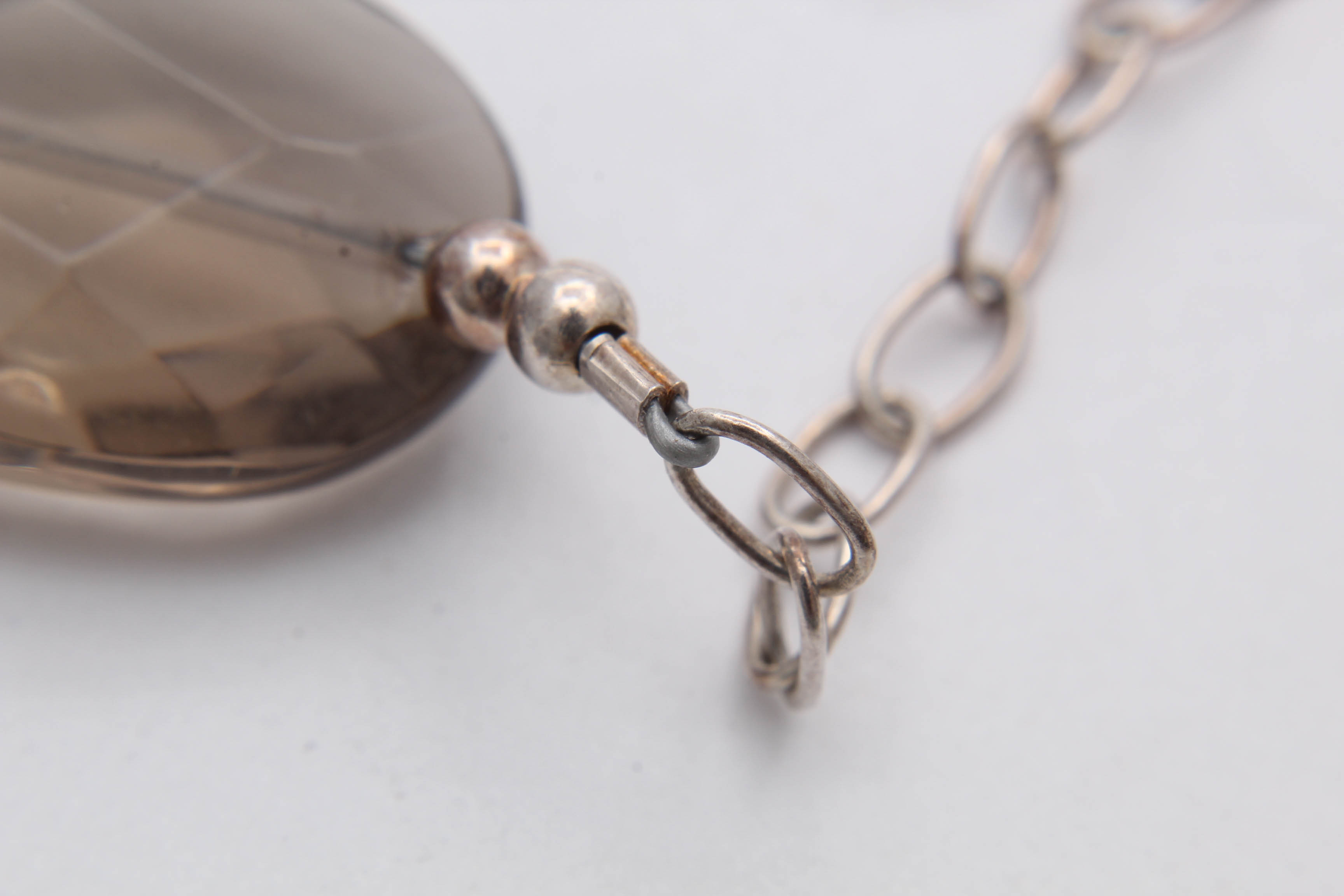 Sterling Silver and Smoky Quartz Necklace
