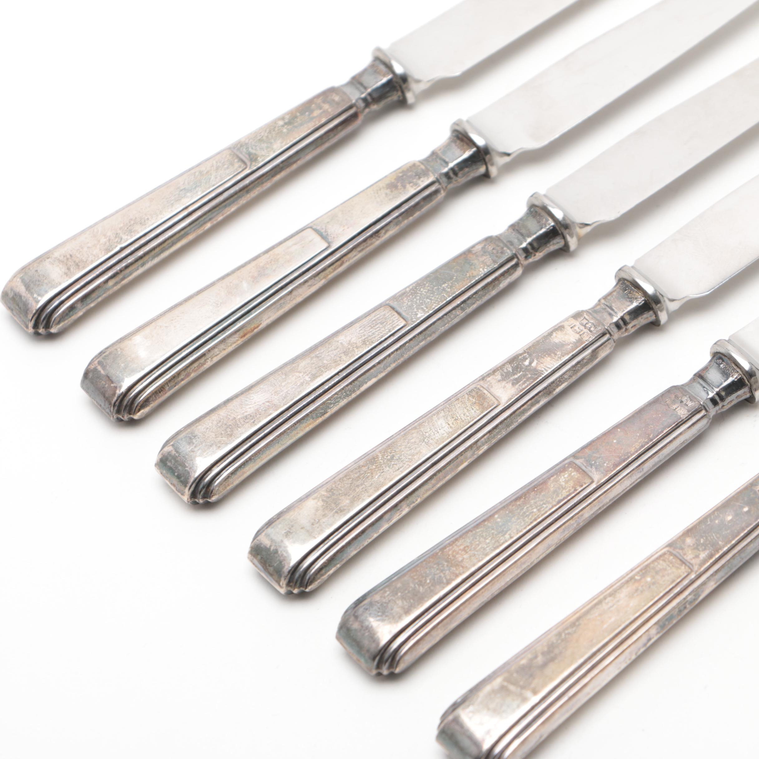 Mappin & Webb Sterling Silver Handled Butter Knives