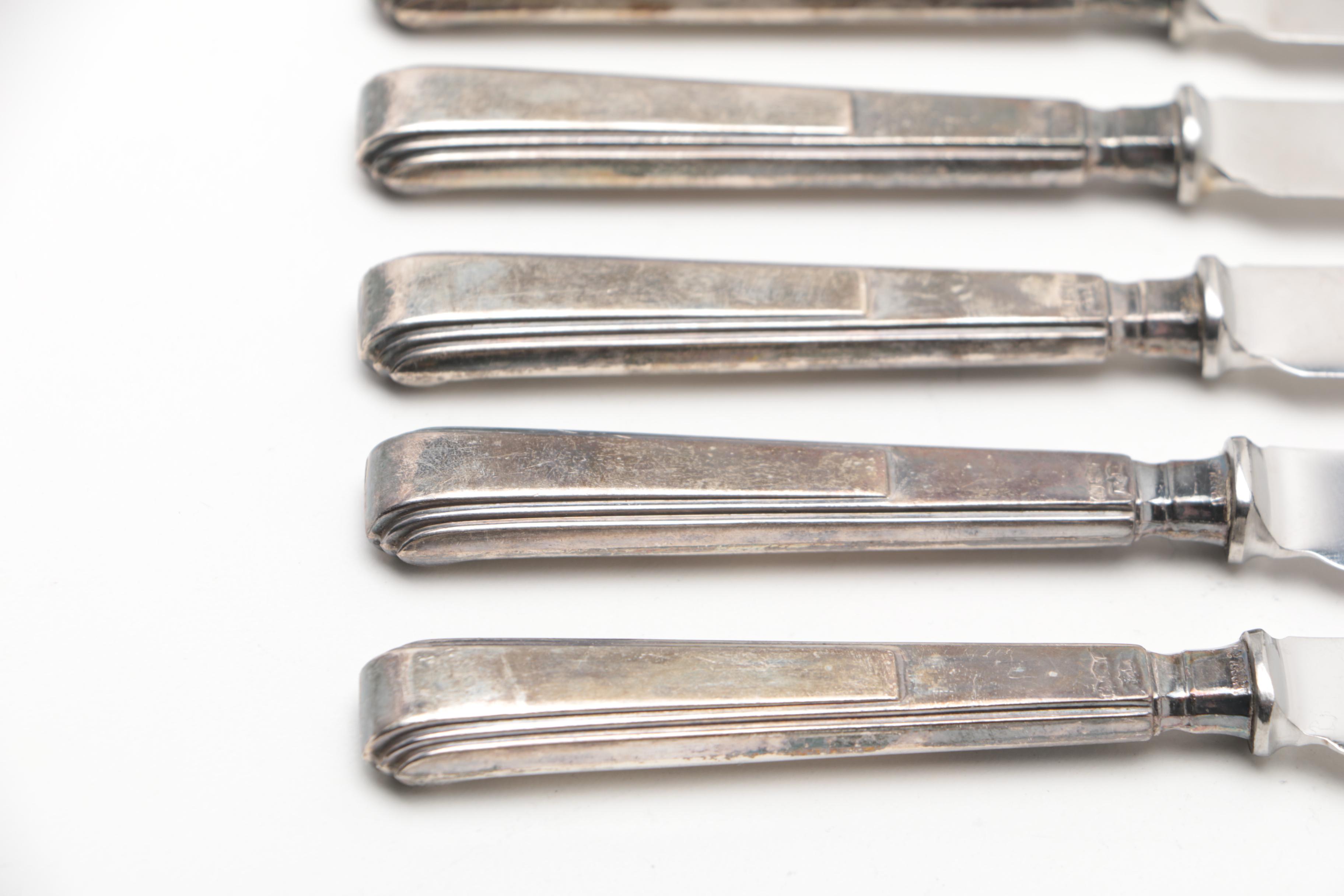 Mappin & Webb Sterling Silver Handled Butter Knives