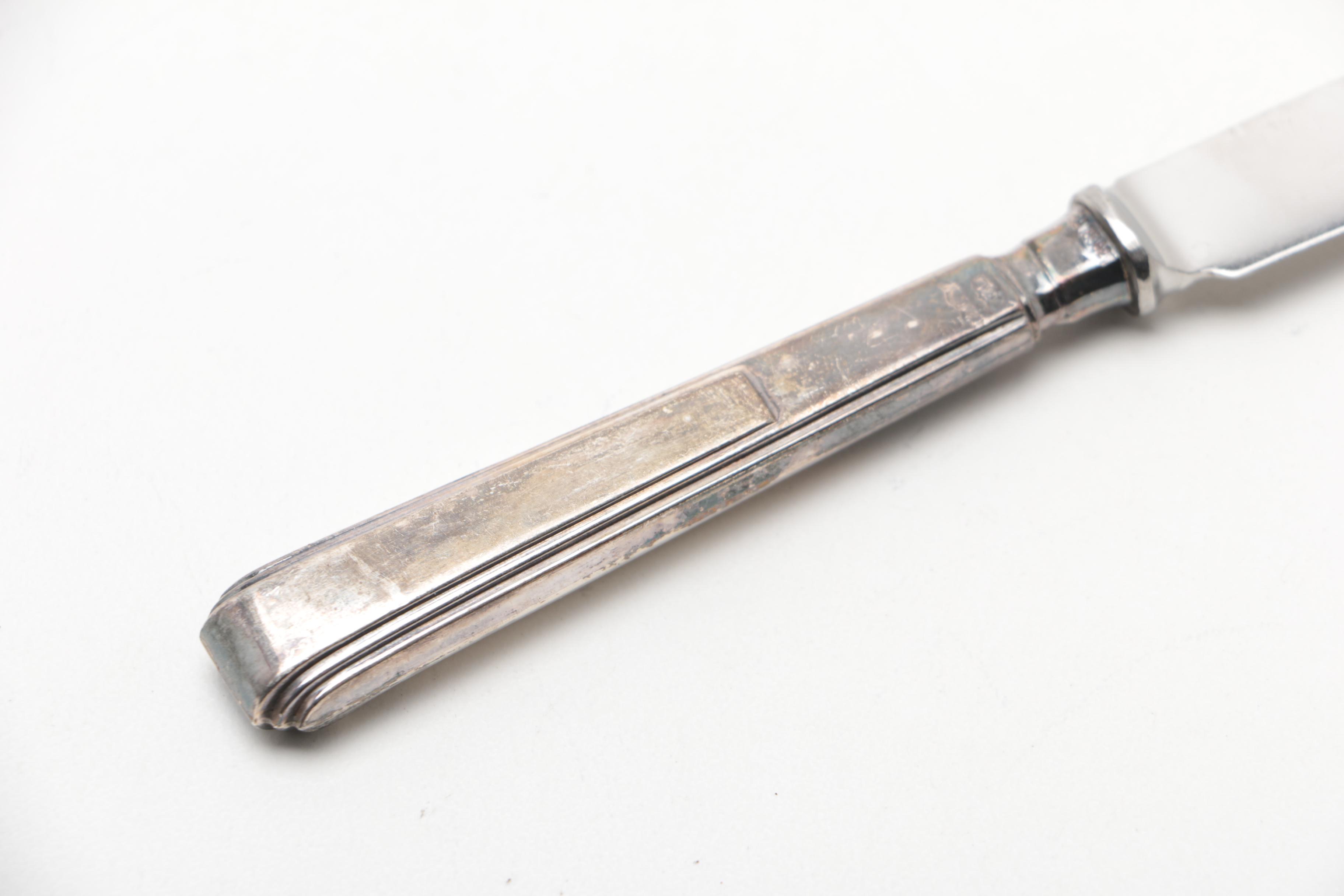 Mappin & Webb Sterling Silver Handled Butter Knives