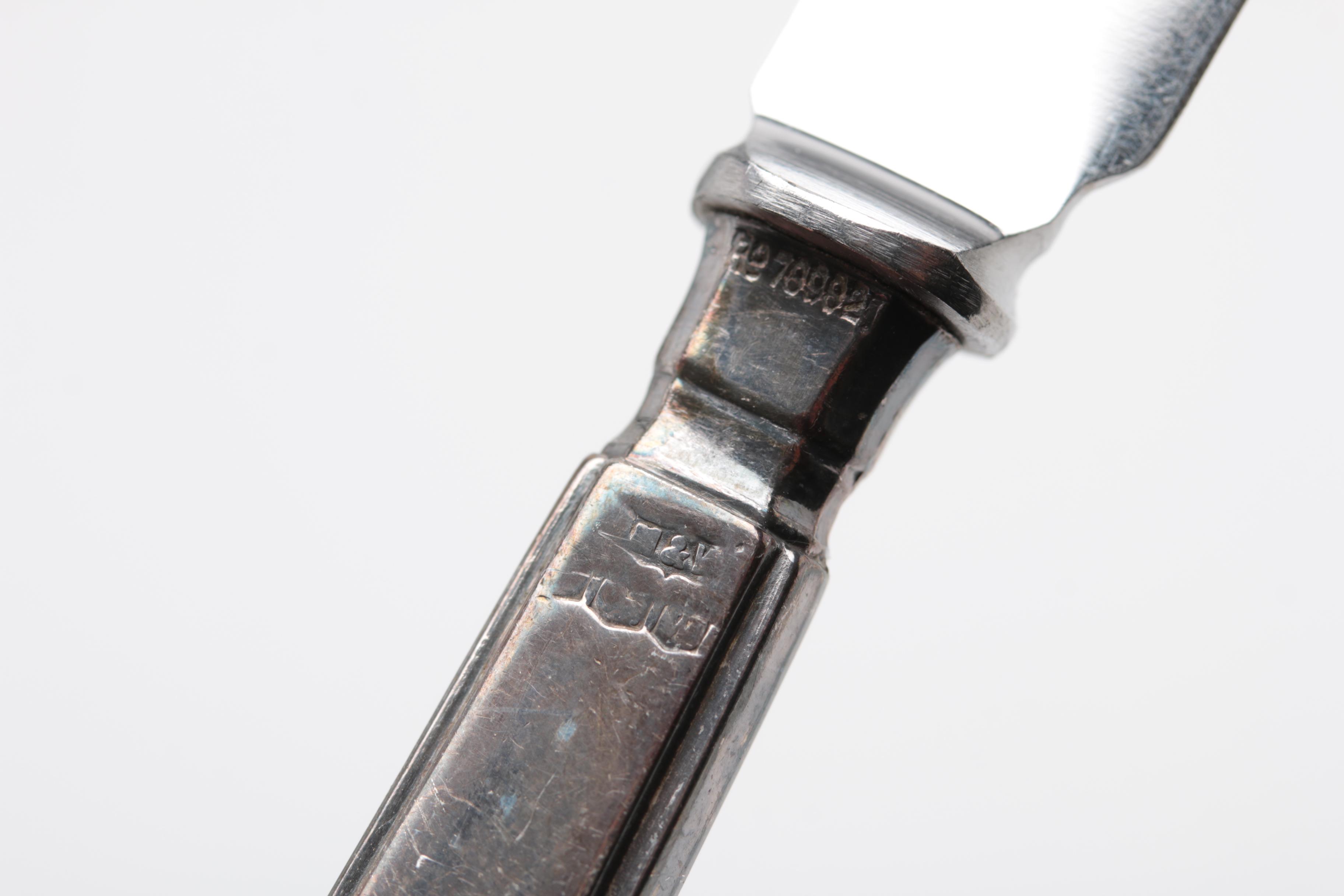 Mappin & Webb Sterling Silver Handled Butter Knives