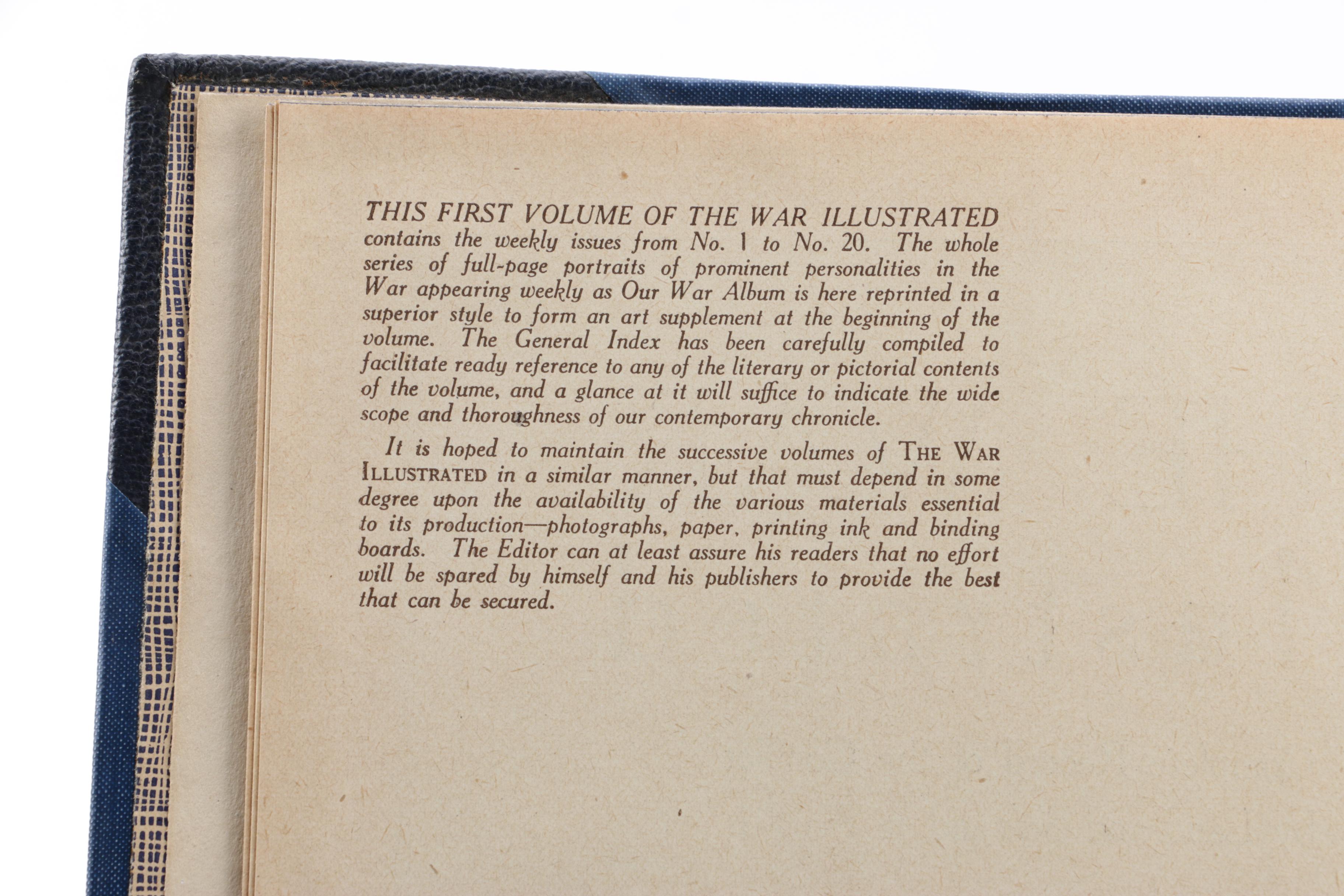 Complete "The War Illustrated" Edited by Sir John Hammerton in Ten Volumes