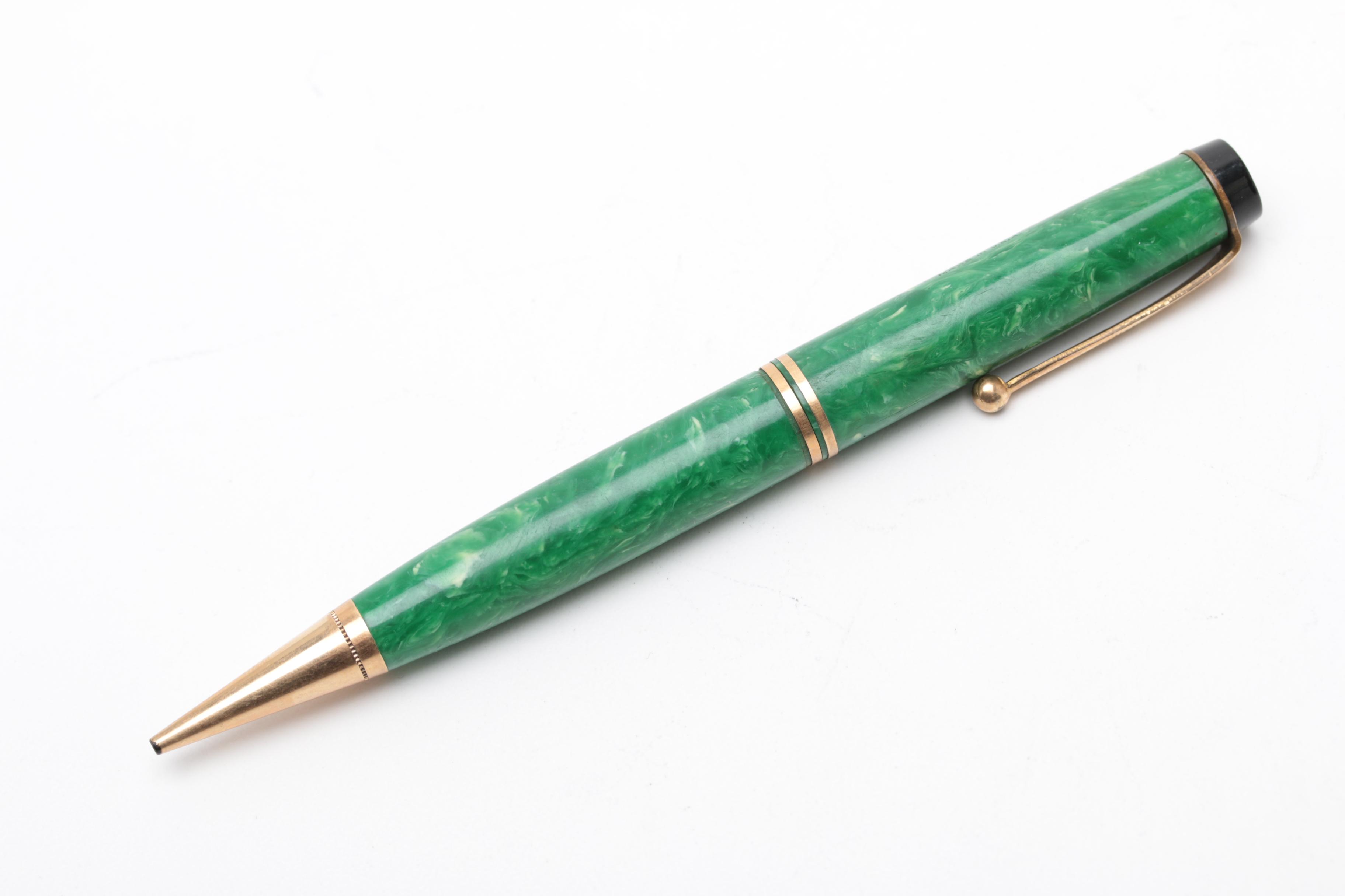 Vintage Parker Pens "Lucky Curve" Fountain Pen with Ballpoint Pen