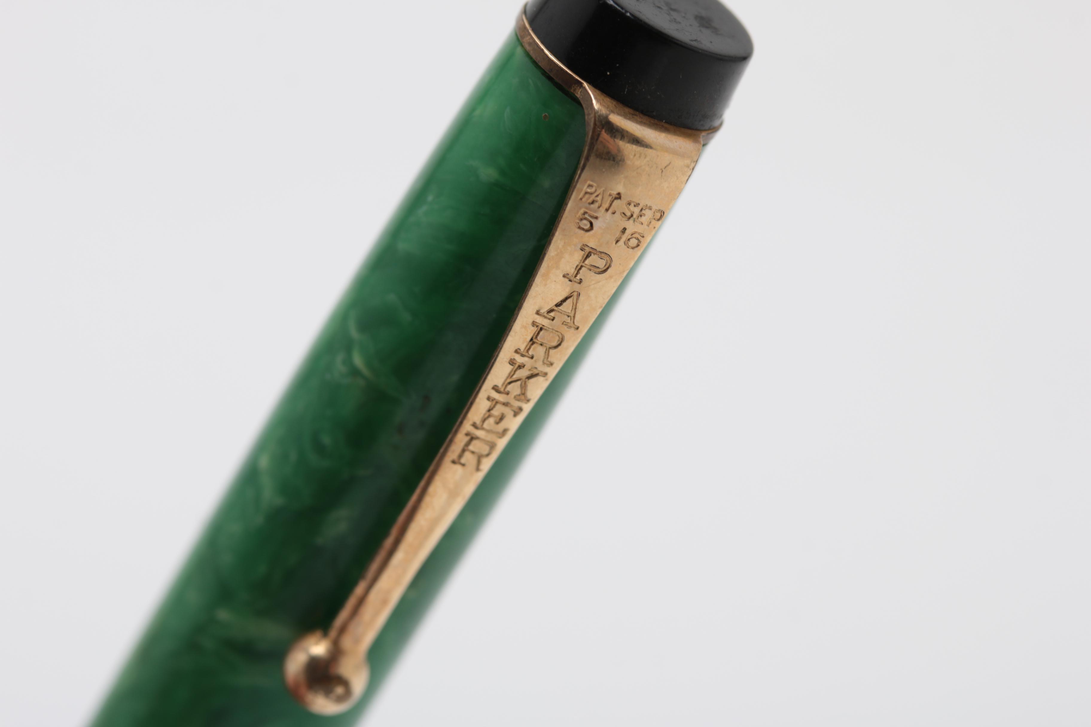 Vintage Parker Pens "Lucky Curve" Fountain Pen with Ballpoint Pen