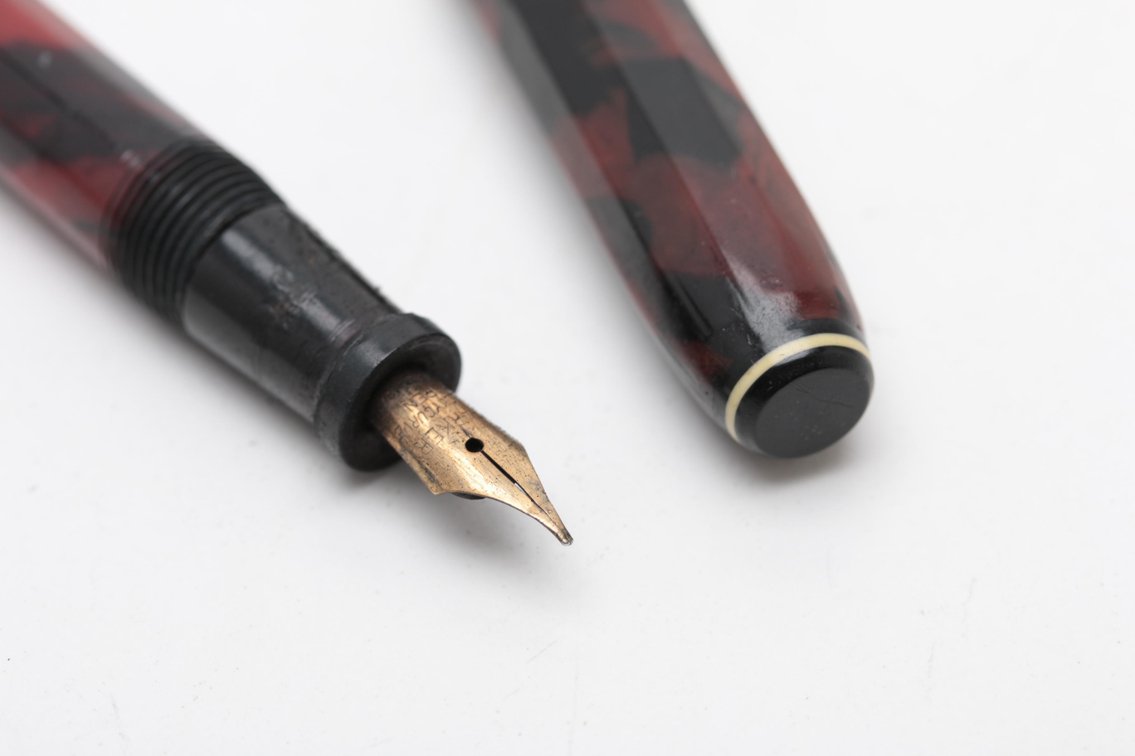 Vintage Parker Pens "Lucky Curve" Fountain Pen with Ballpoint Pen