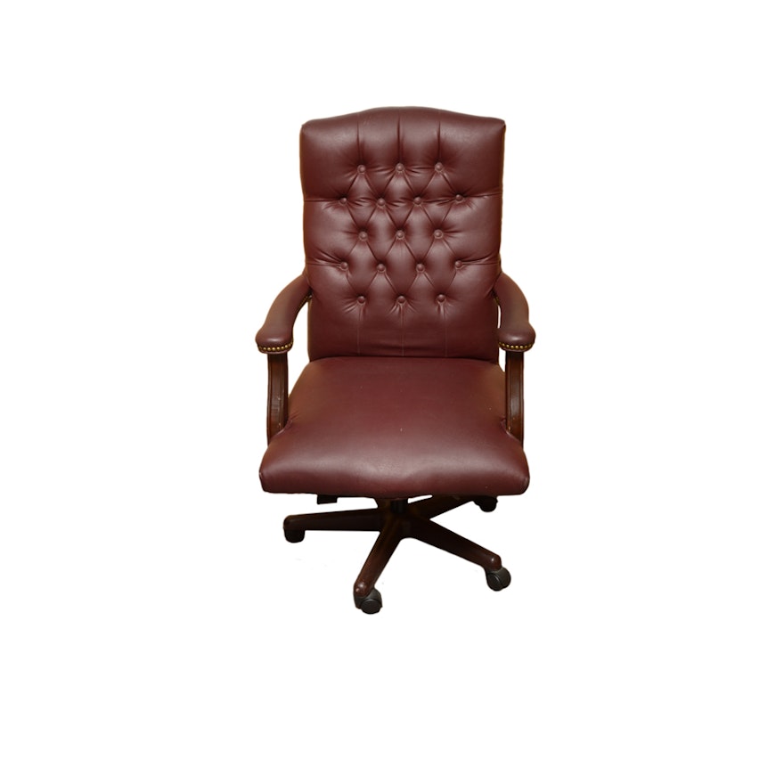 Contemporary Faux Leather Adjustable Office Chair